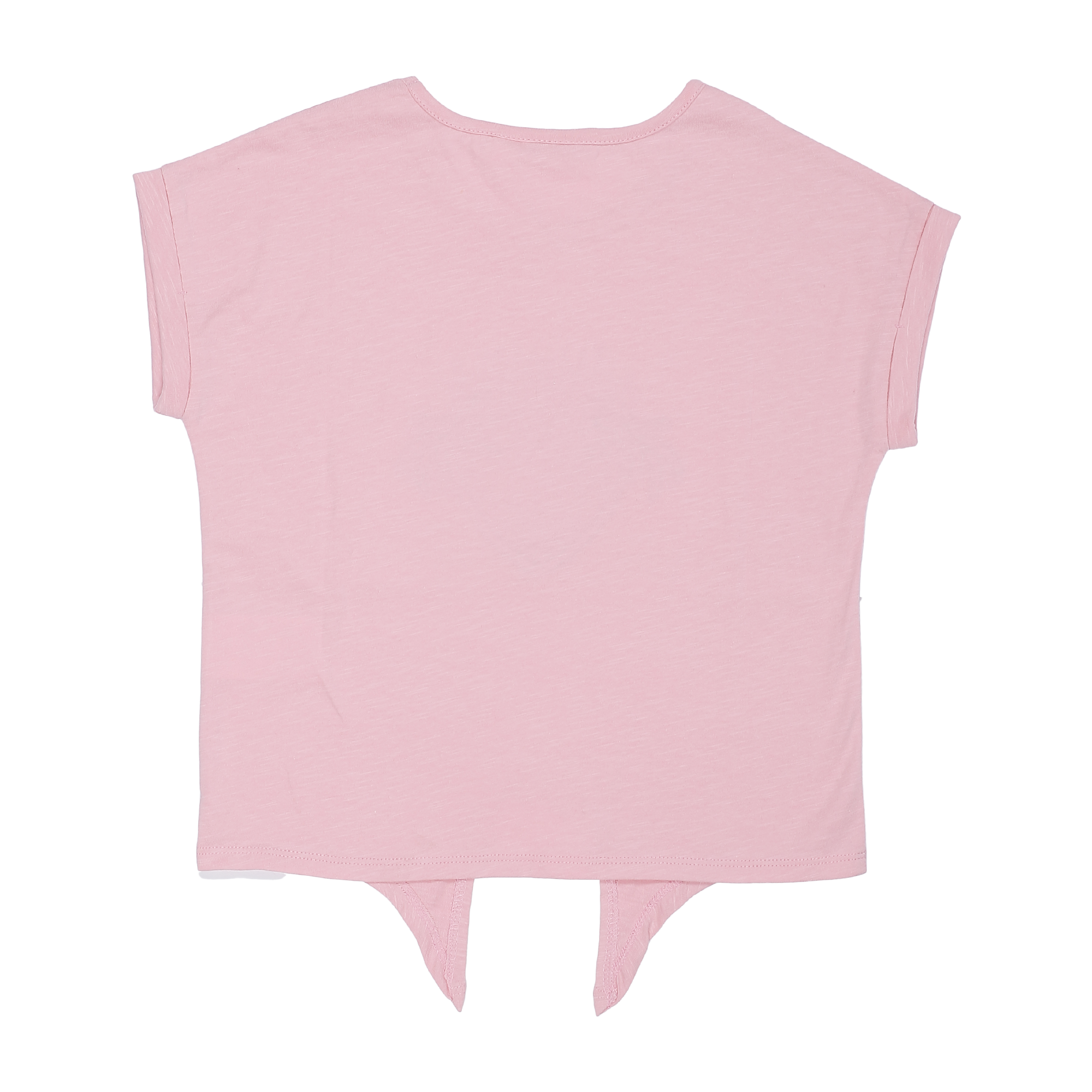 Tee-shirt manches courtes avec nœud 3/6 ans - Rose