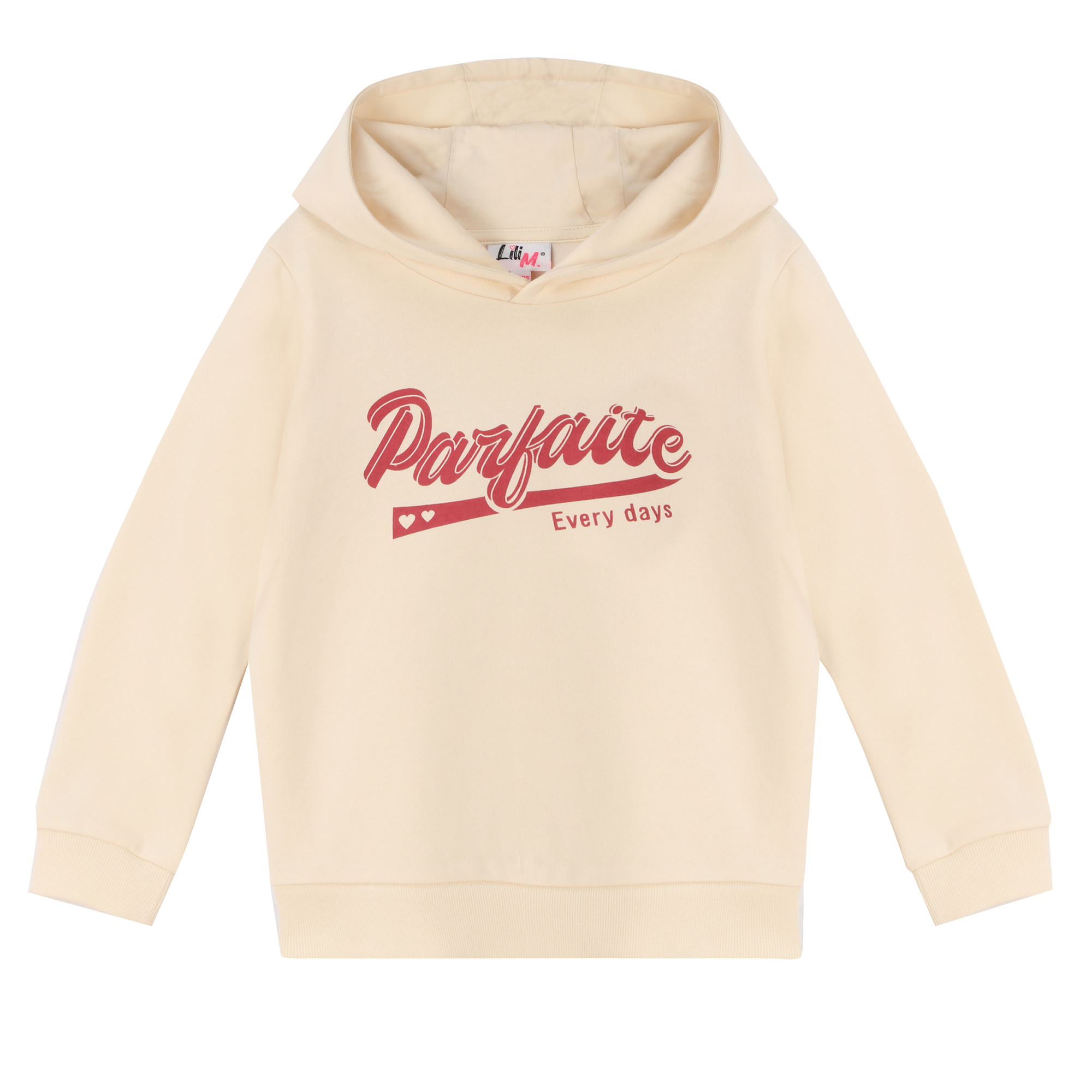 Sweat à capuche avec animation 3/12 ans - Beige