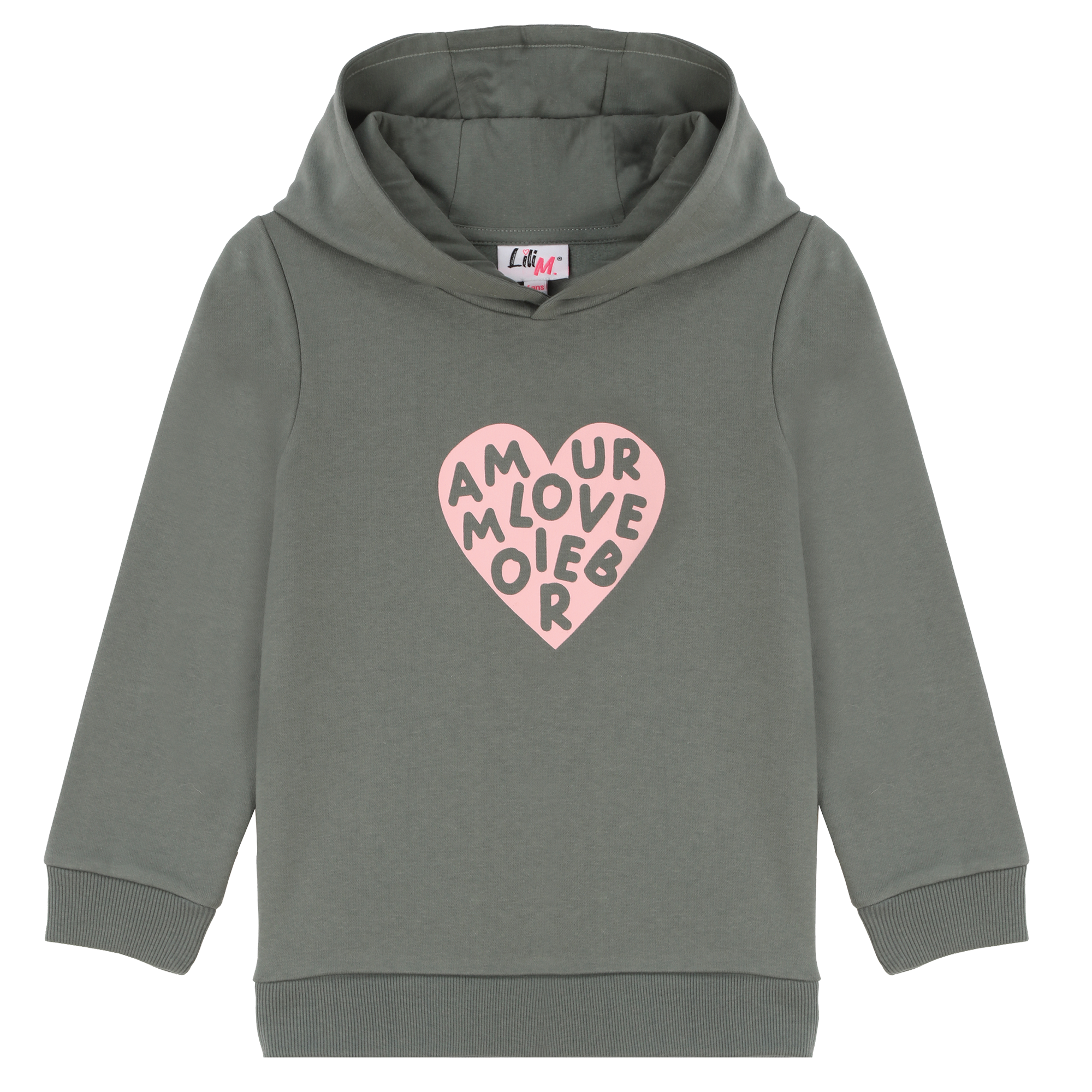 Sweat à capuche avec animation 3/12 ans - Kaki
