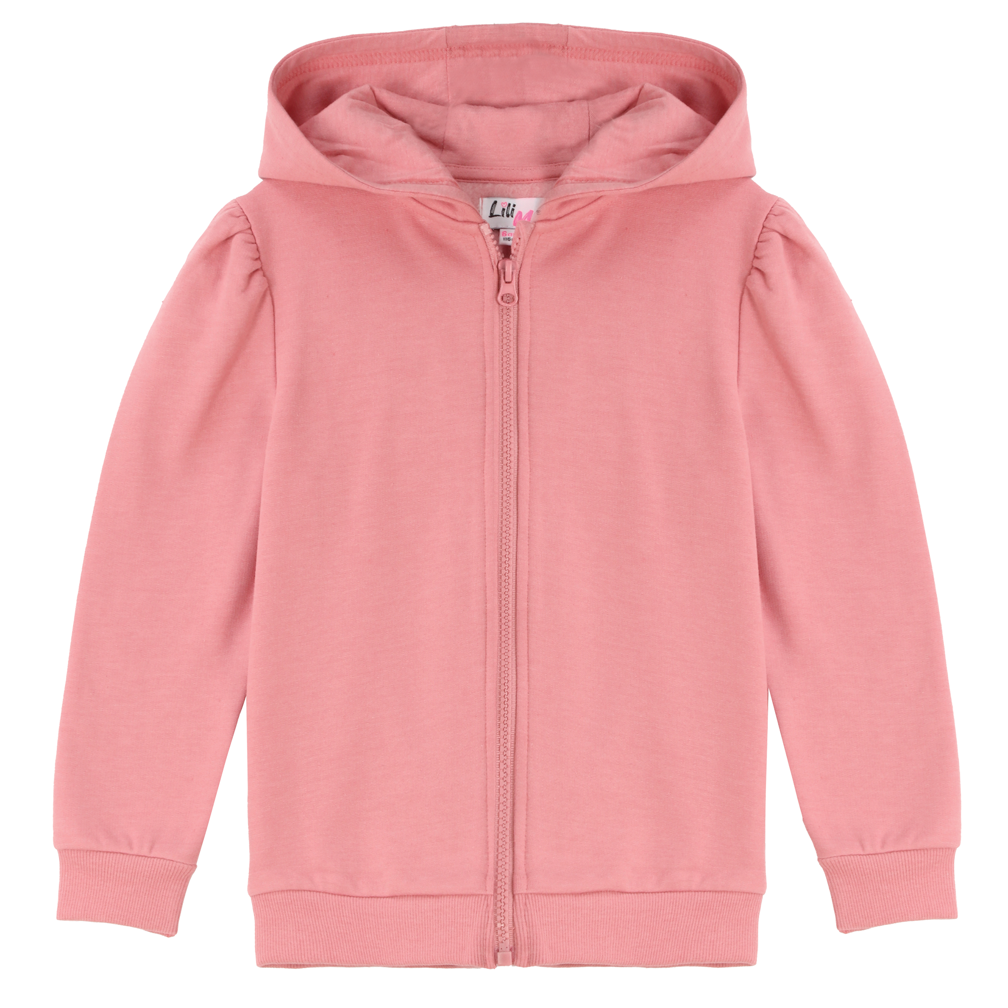 Sweat zippé à capuche 3/12 ans - Rose