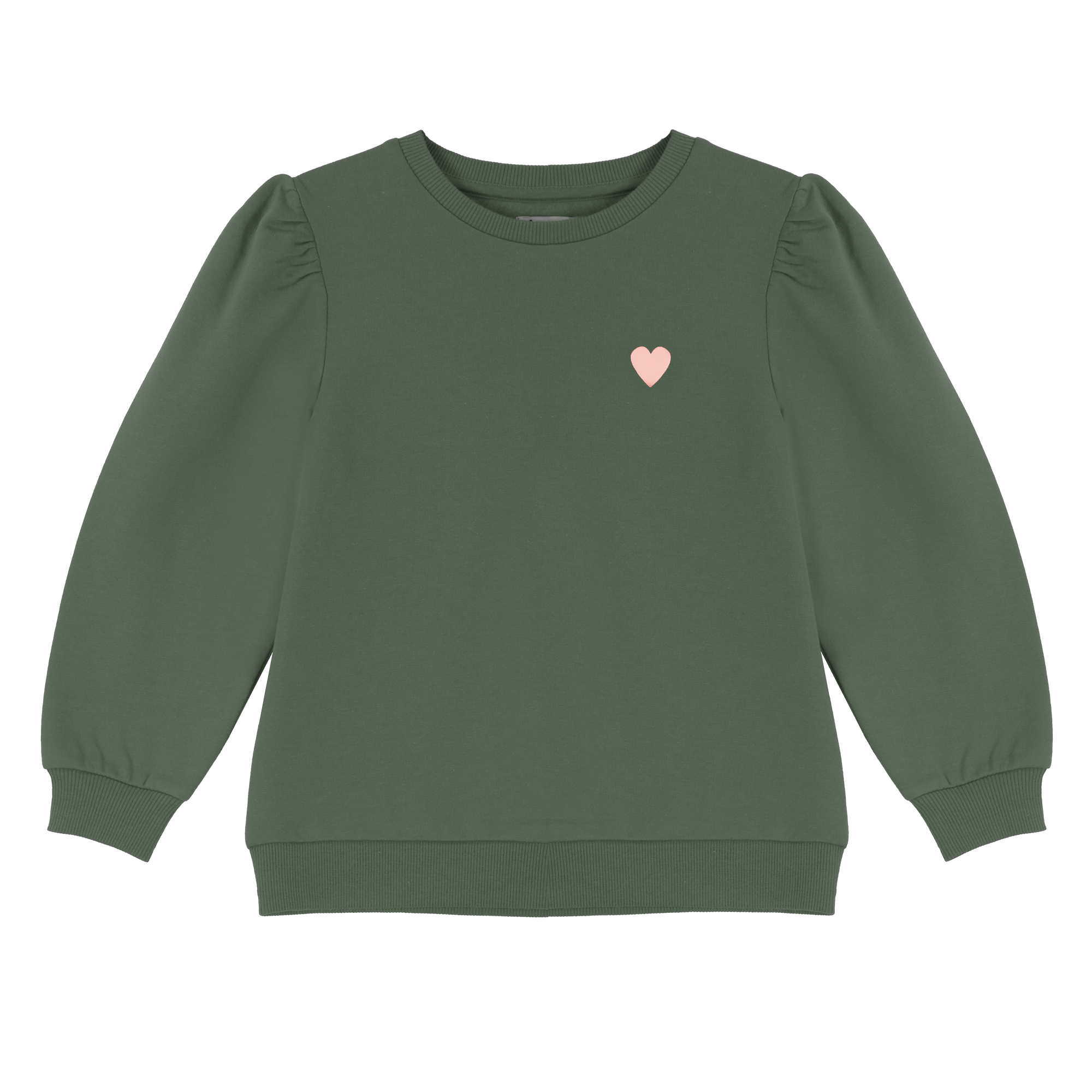 Sweat col rond avec animation 3/12 ans - Kaki