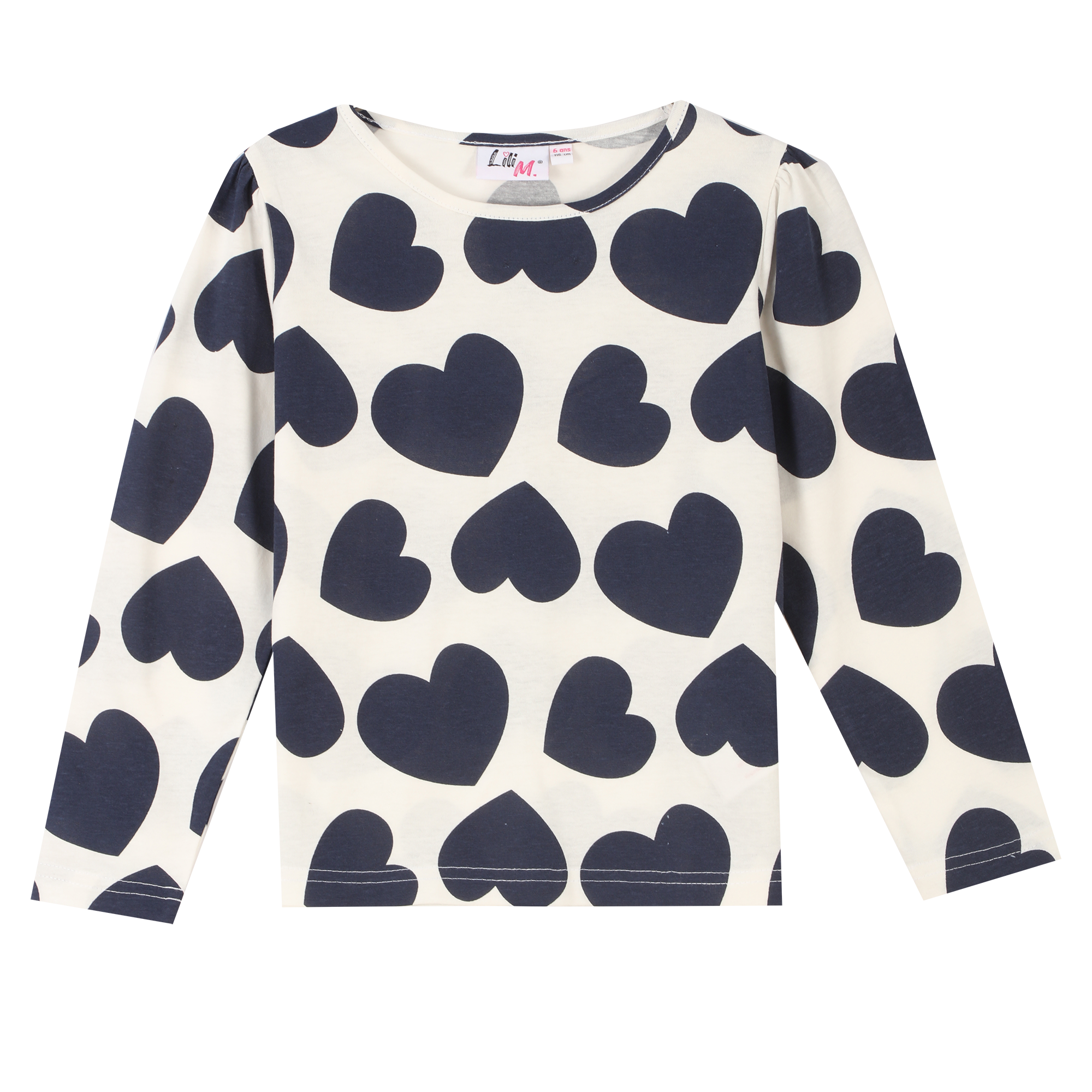 Lot de 2 tee-shirts manches longues avec animation 3/12 ans - Blanc
