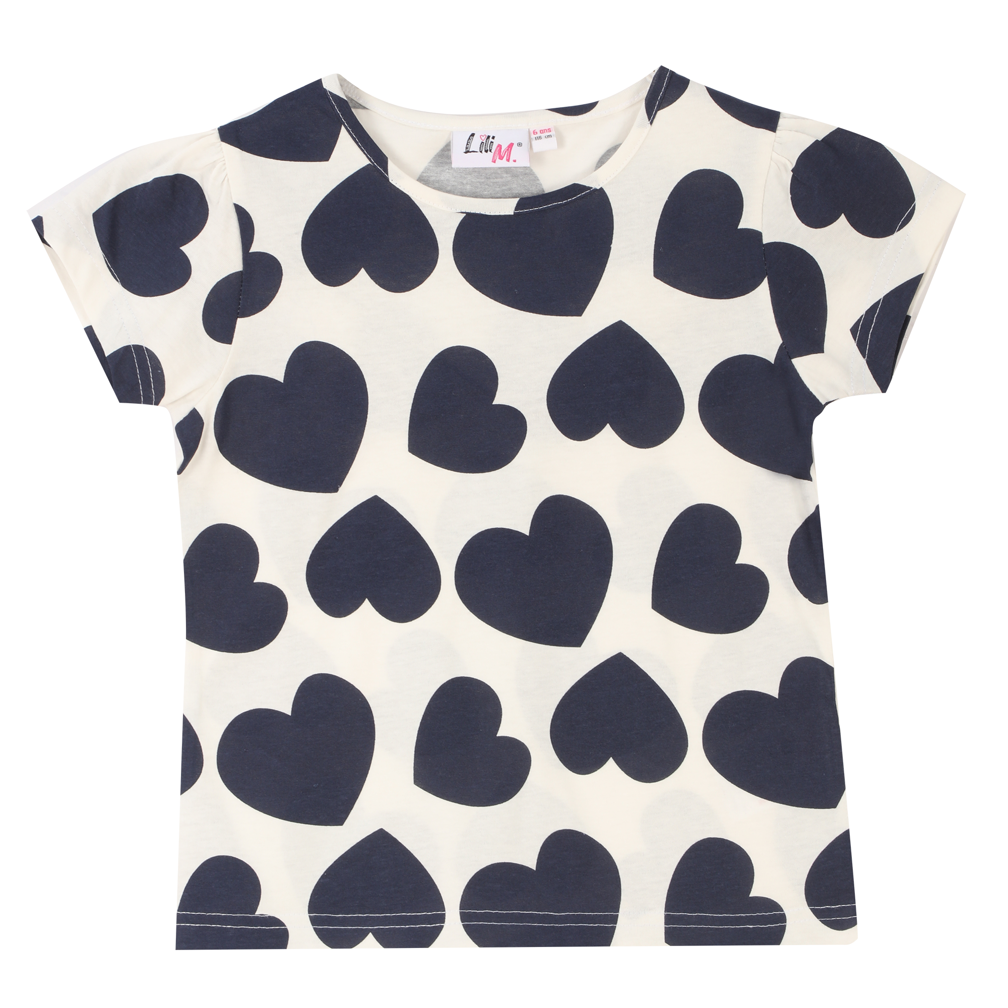 Lot de 2 tee-shirts manches courtes avec animation 3/12 ans - Bleu foncé
