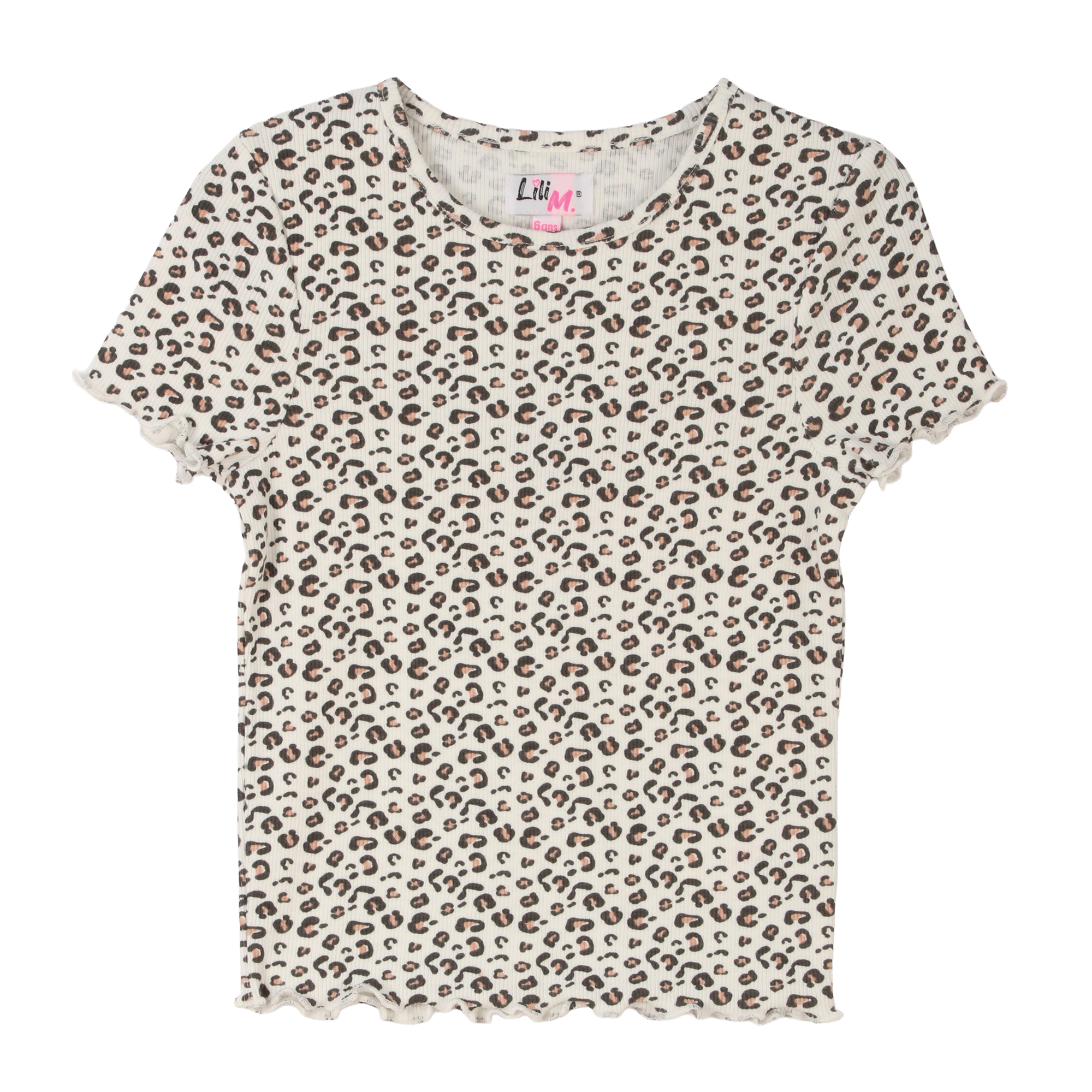 Tee-shirt manches courtes côtelé 3/12 ans - Bleu