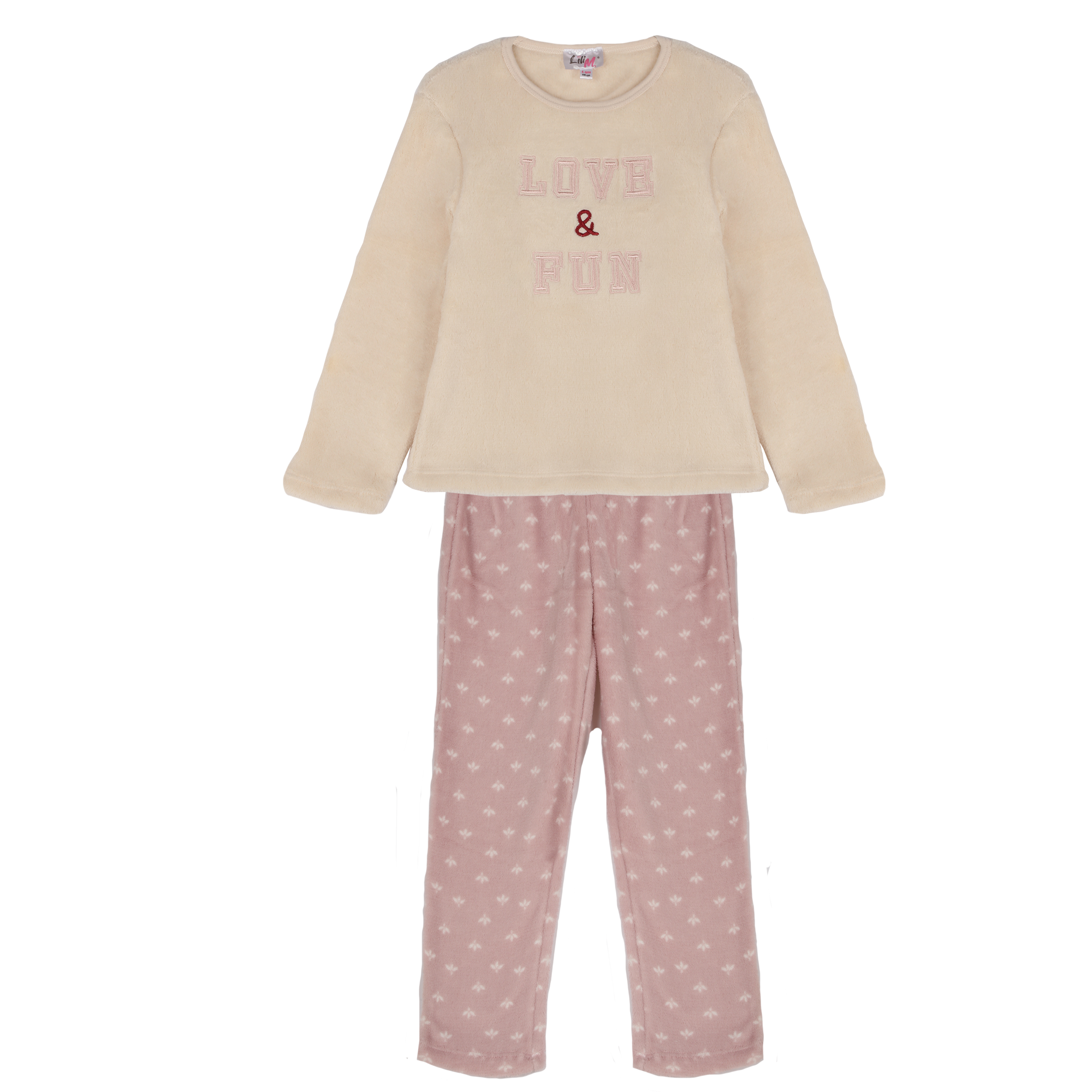 Pyjama coral fleece 3/12 ans - Beige