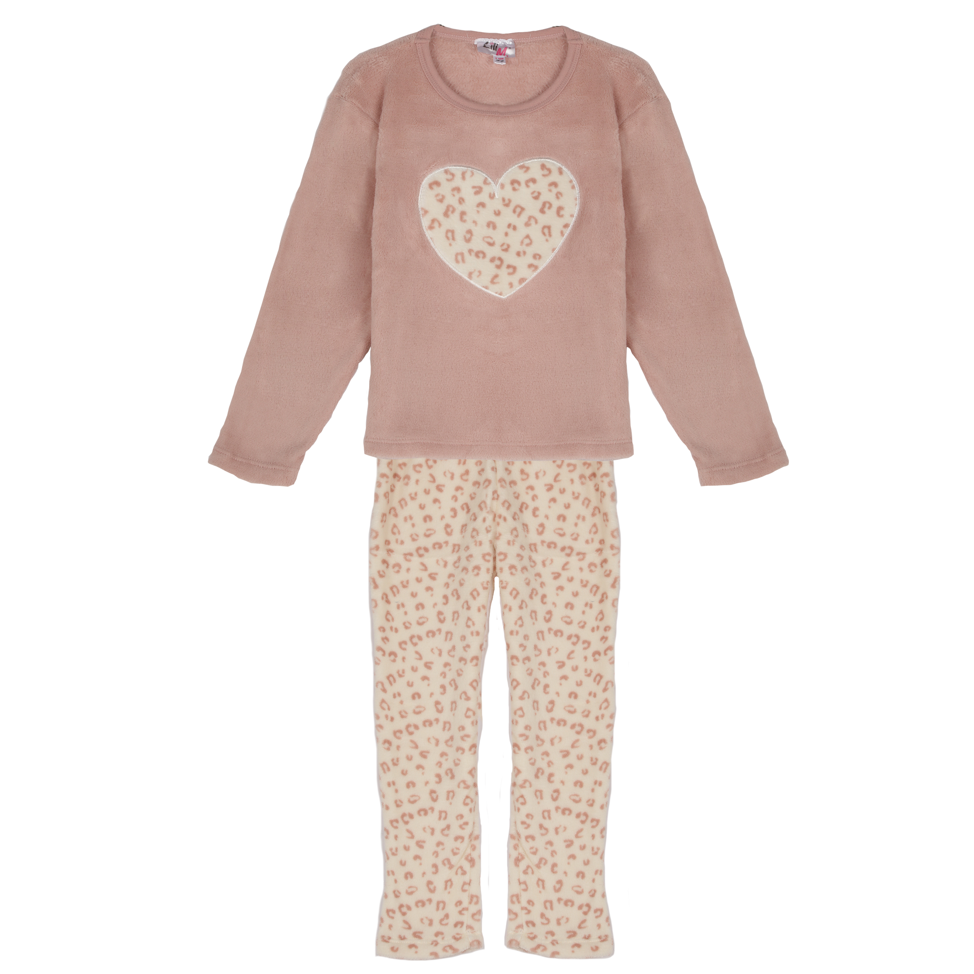 Pyjama coral fleece 3/12 ans - Rose