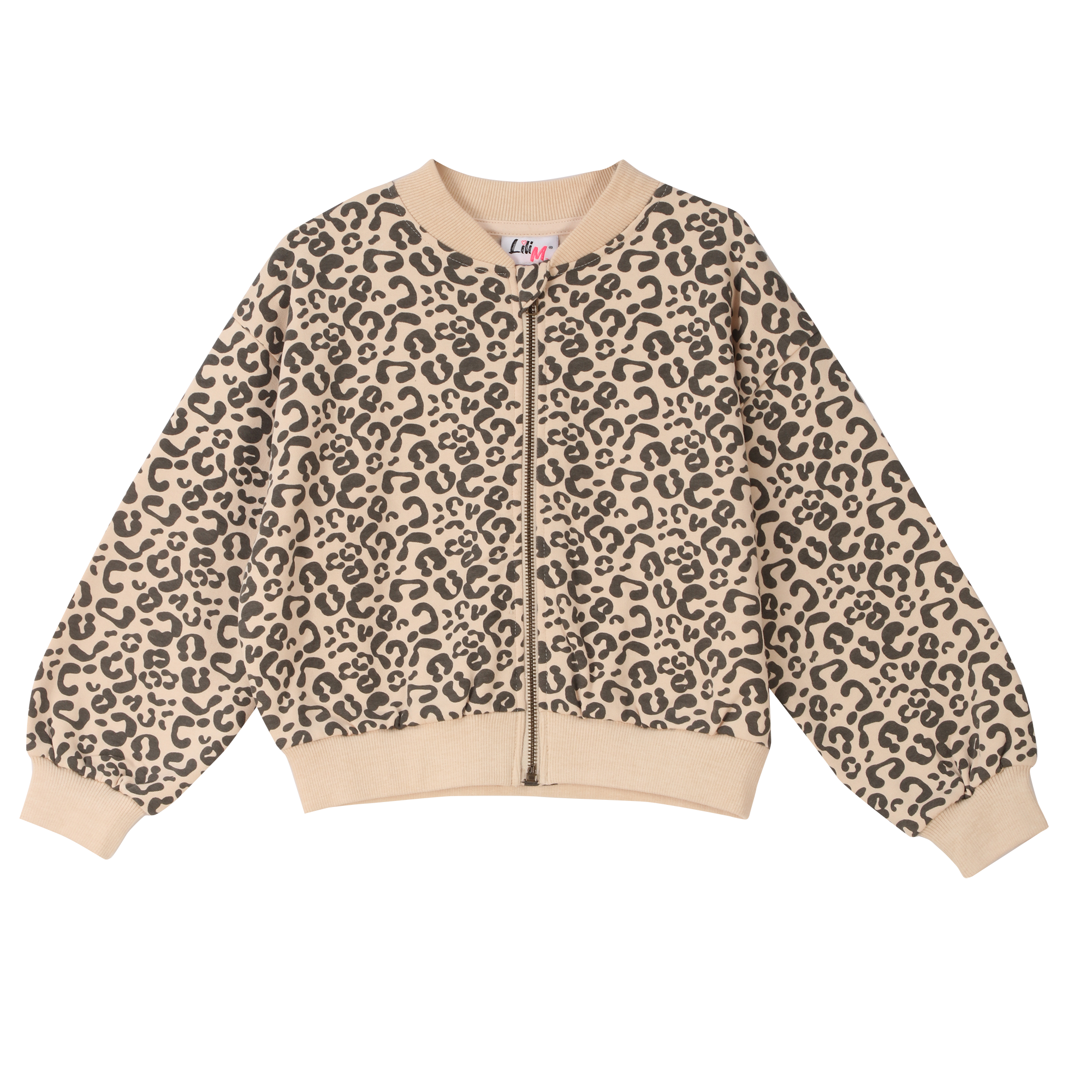 Sweat zippé imprimé 3/12 ans - Beige