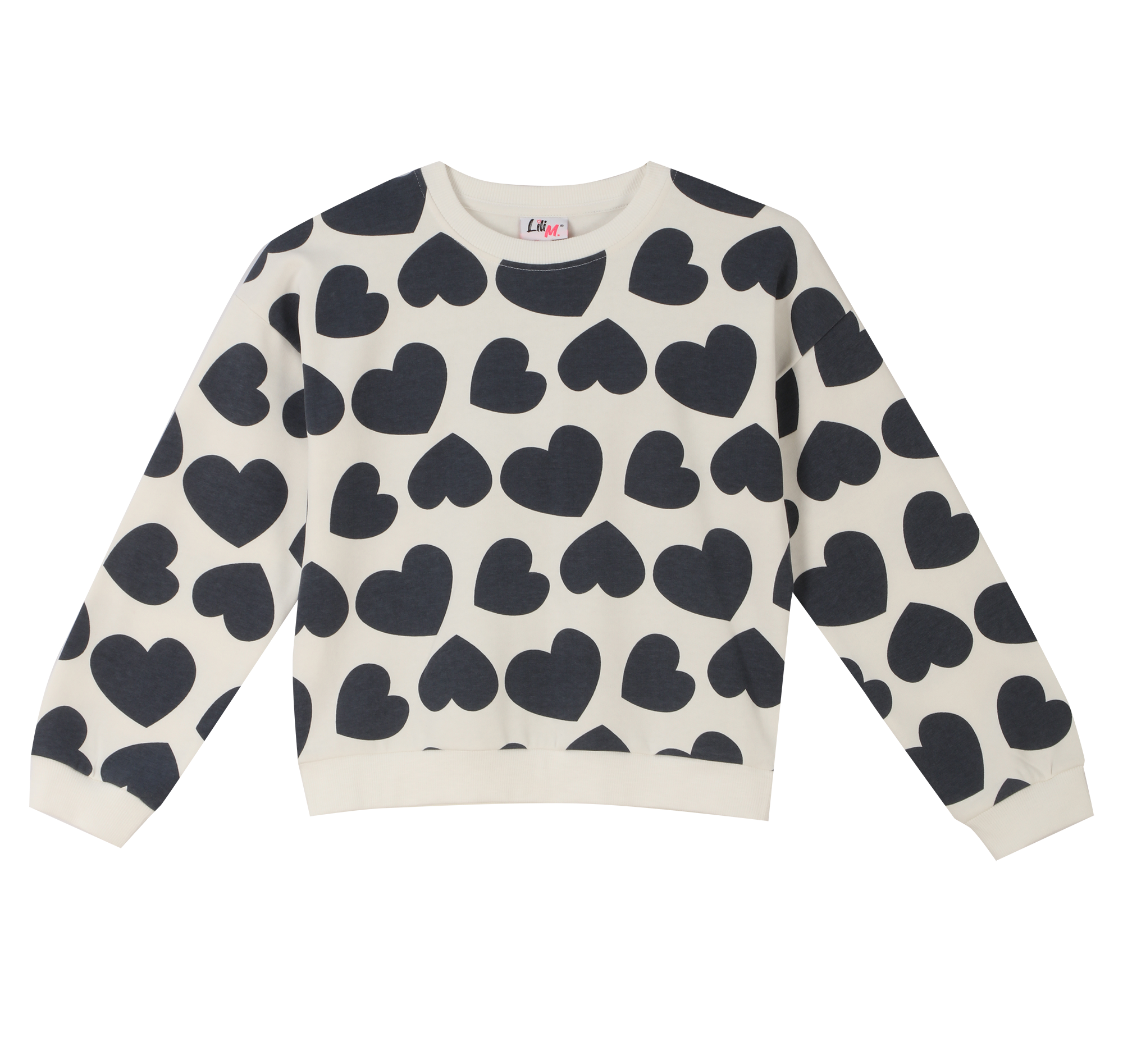 Sweat col rond imprimé 3/12 ans - Blanc