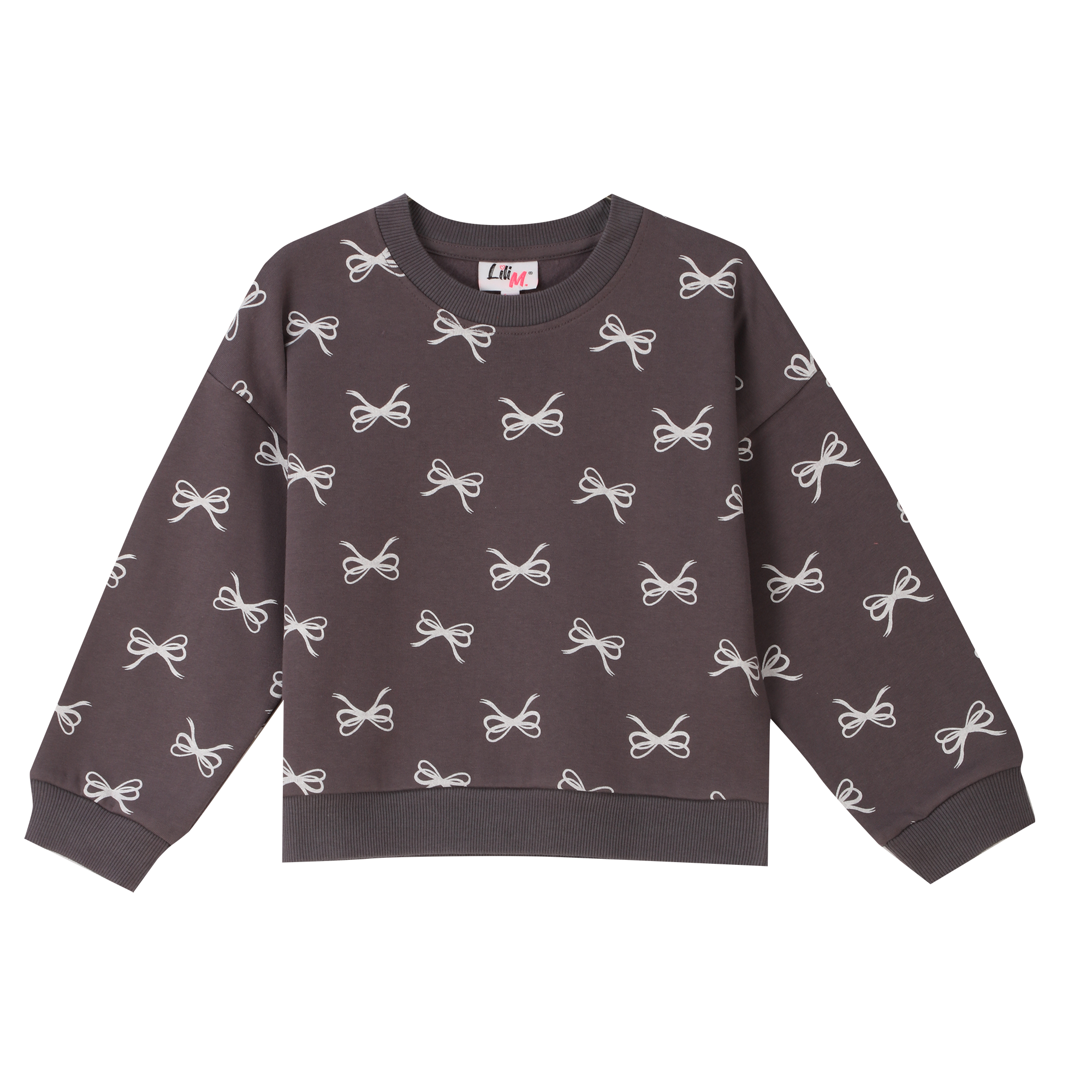 Sweat col rond imprimé 3/12 ans - Gris