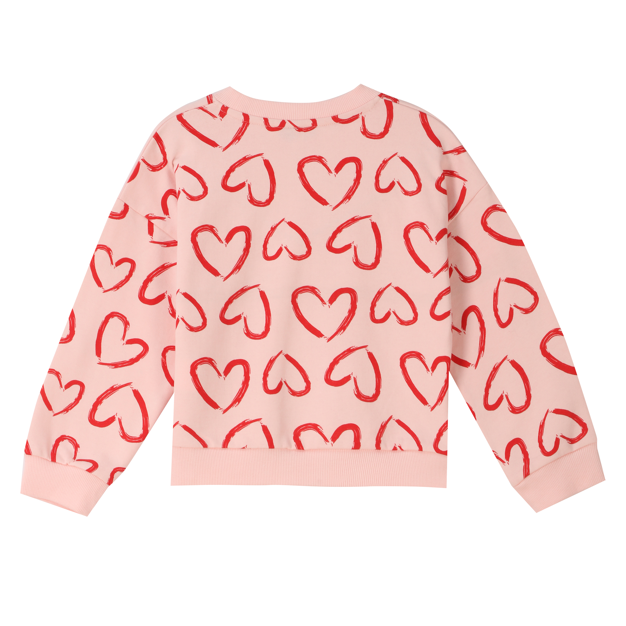 Sweat col rond imprimé 3/12 ans - Rose