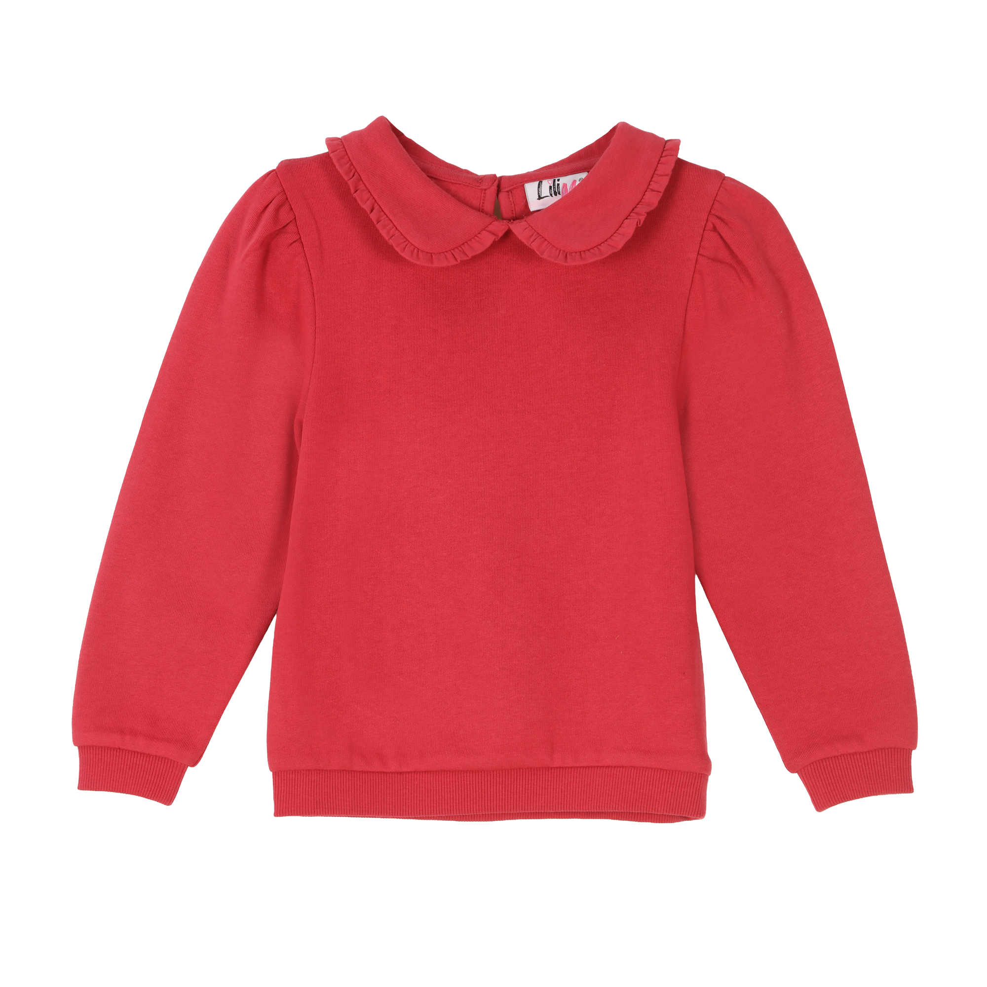 Sweat col claudine 3/12 ans - Rouge