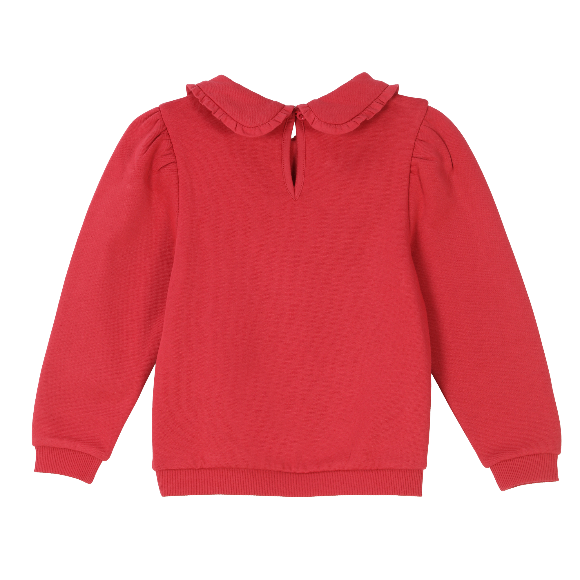 Sweat col claudine 3/12 ans - Rouge