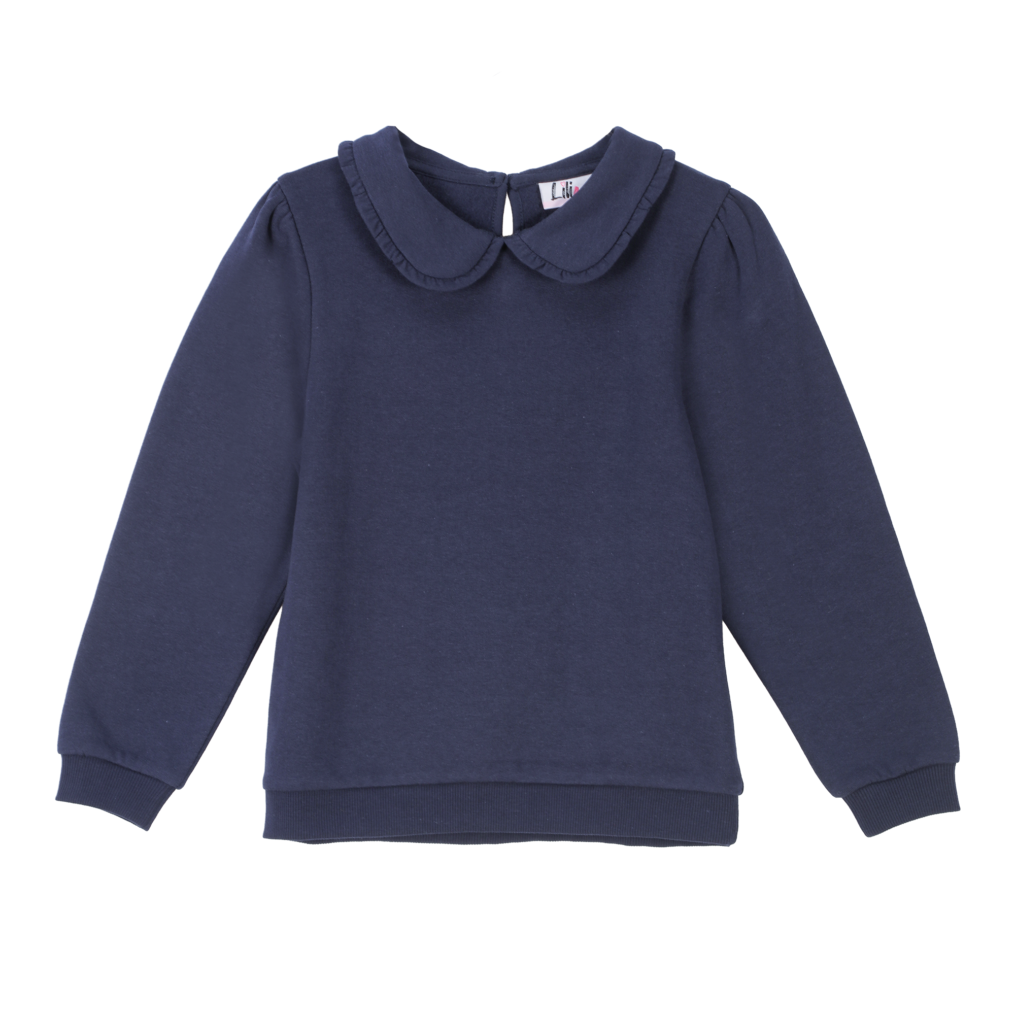 Sweat col claudine 3/12 ans - Bleu foncé
