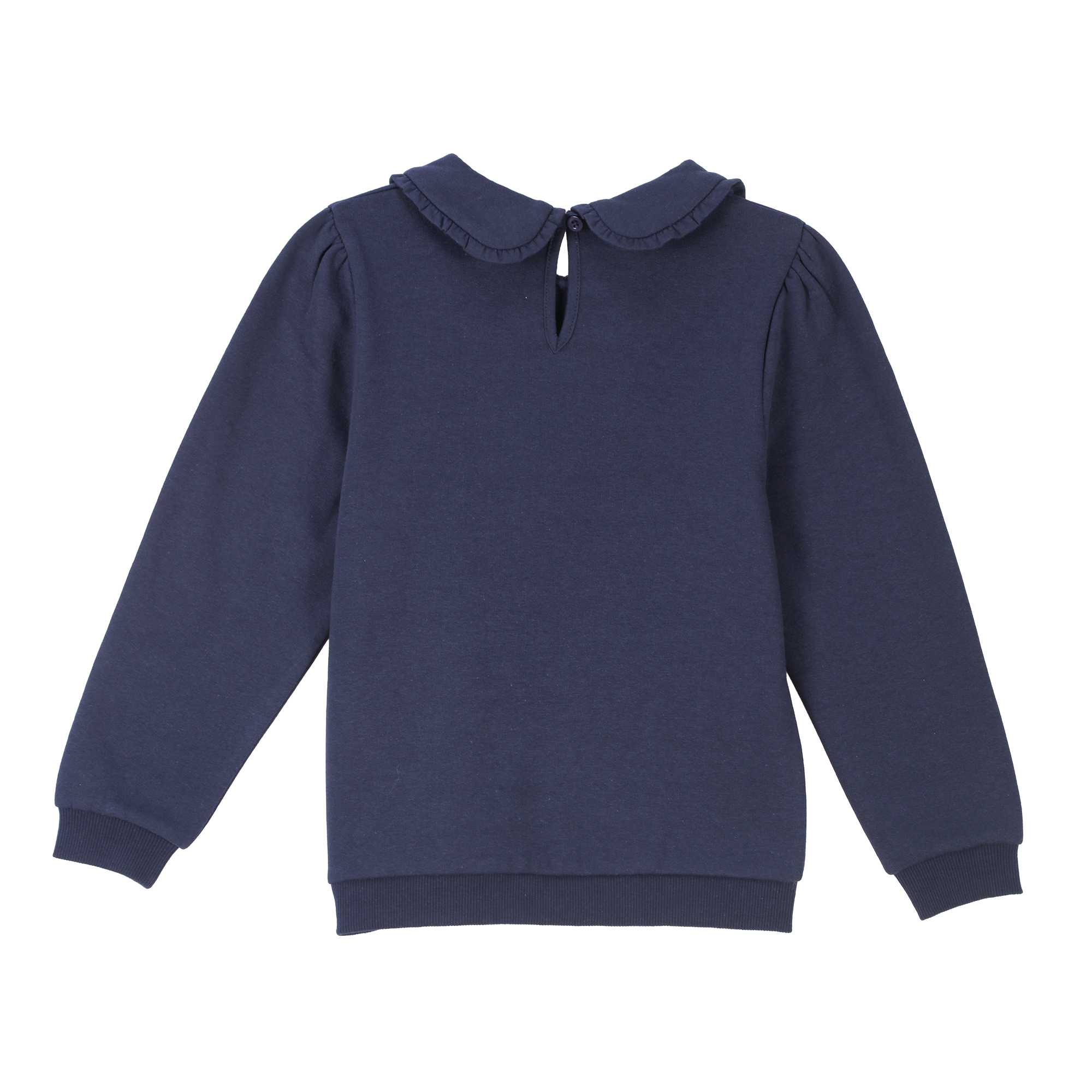 Sweat col claudine 3/12 ans - Bleu foncé