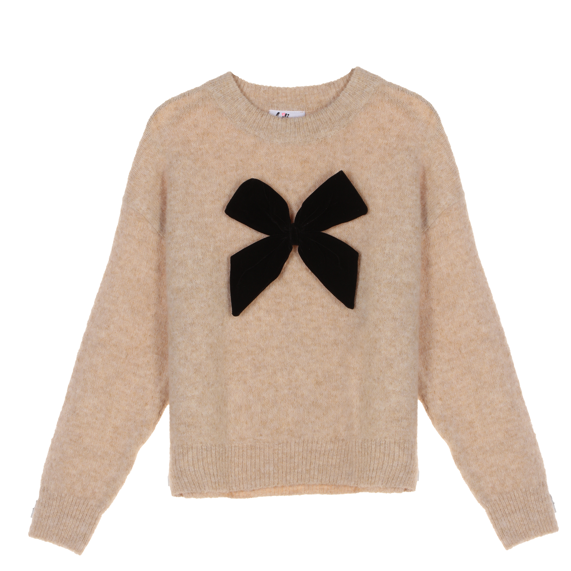 Pull avec nœud 3/12 ans - Beige