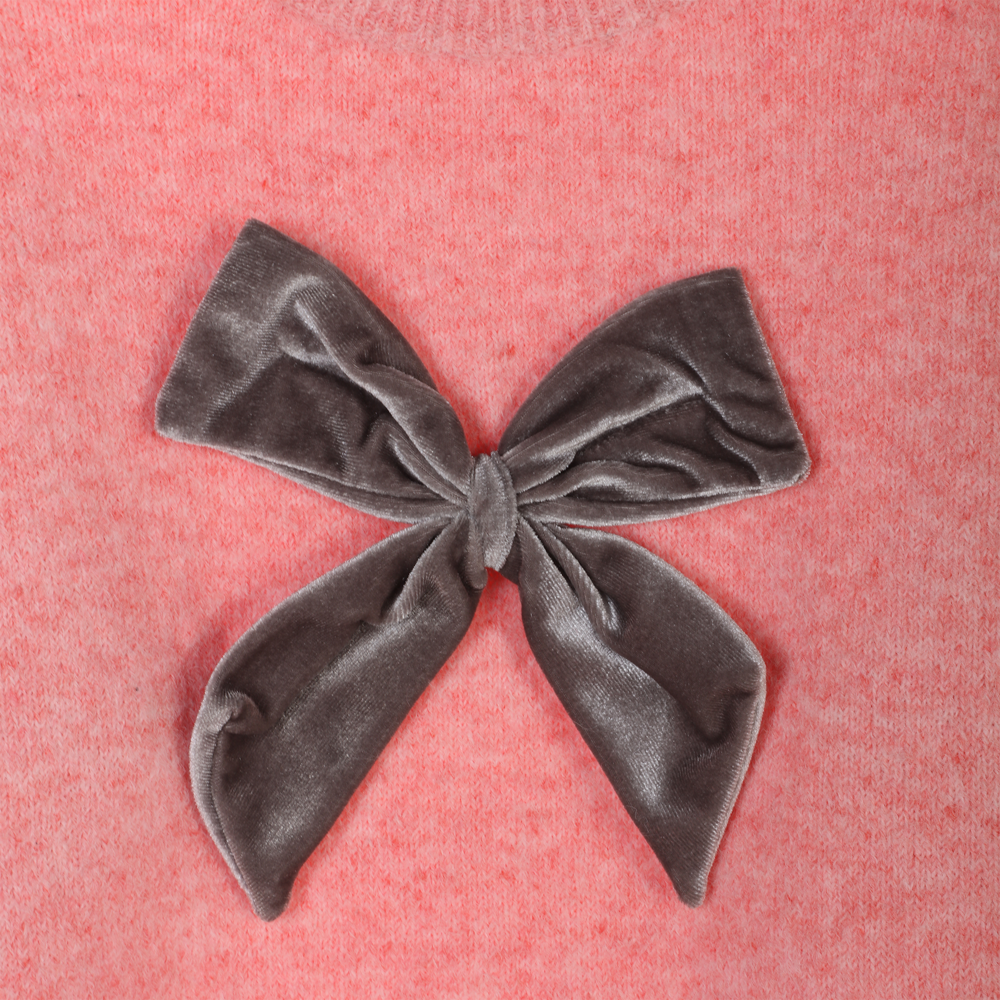 Pull avec nœud 3/12 ans - Rose