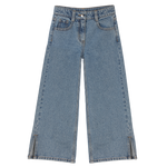 Jeans wide leg 3/12 ans - Bleu
