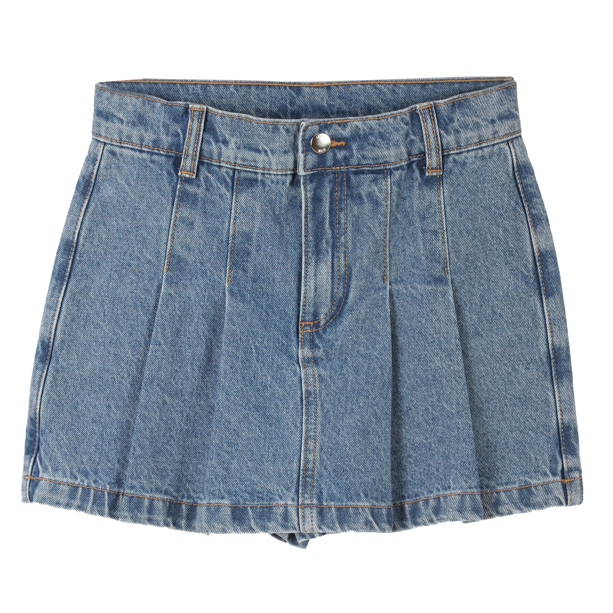 Jupe short en jeans 3/12 ans - Bleu