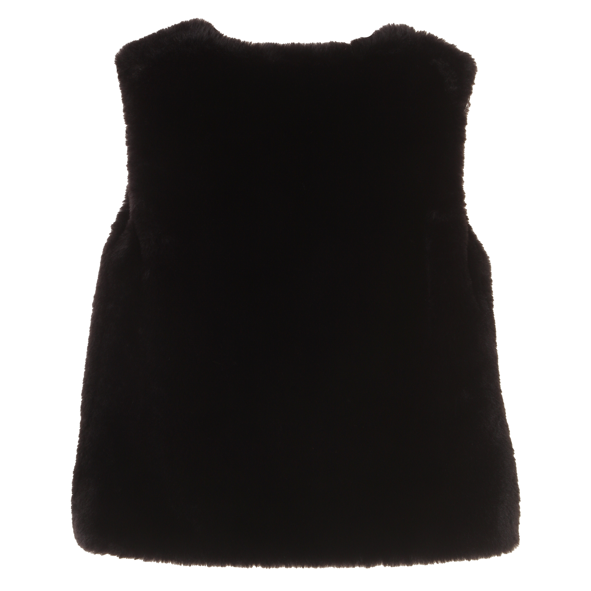 Gilet sans manches fausse fourrure 3/12 ans - Noir
