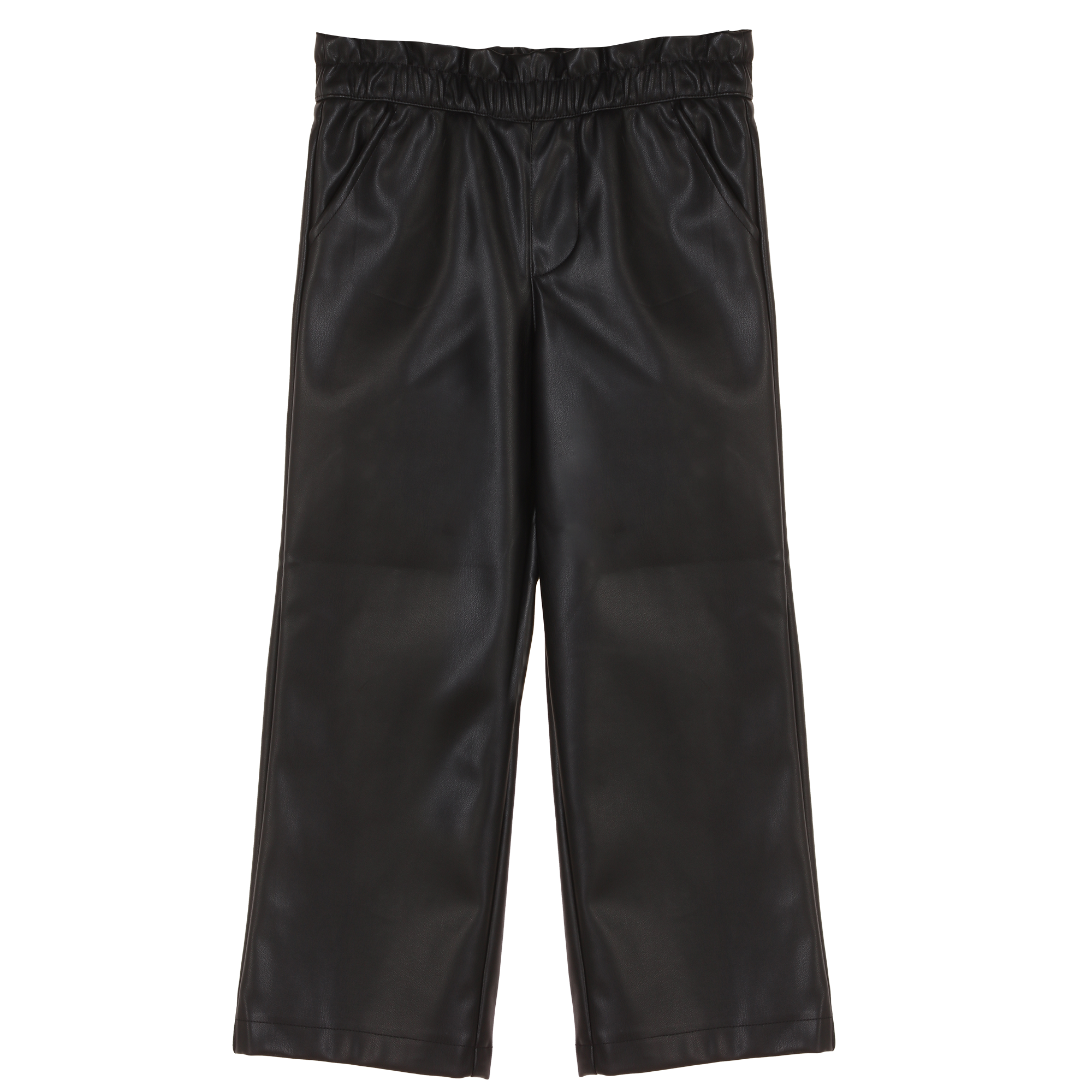 Pantalon en simili cuir 3/12 ans - Noir
