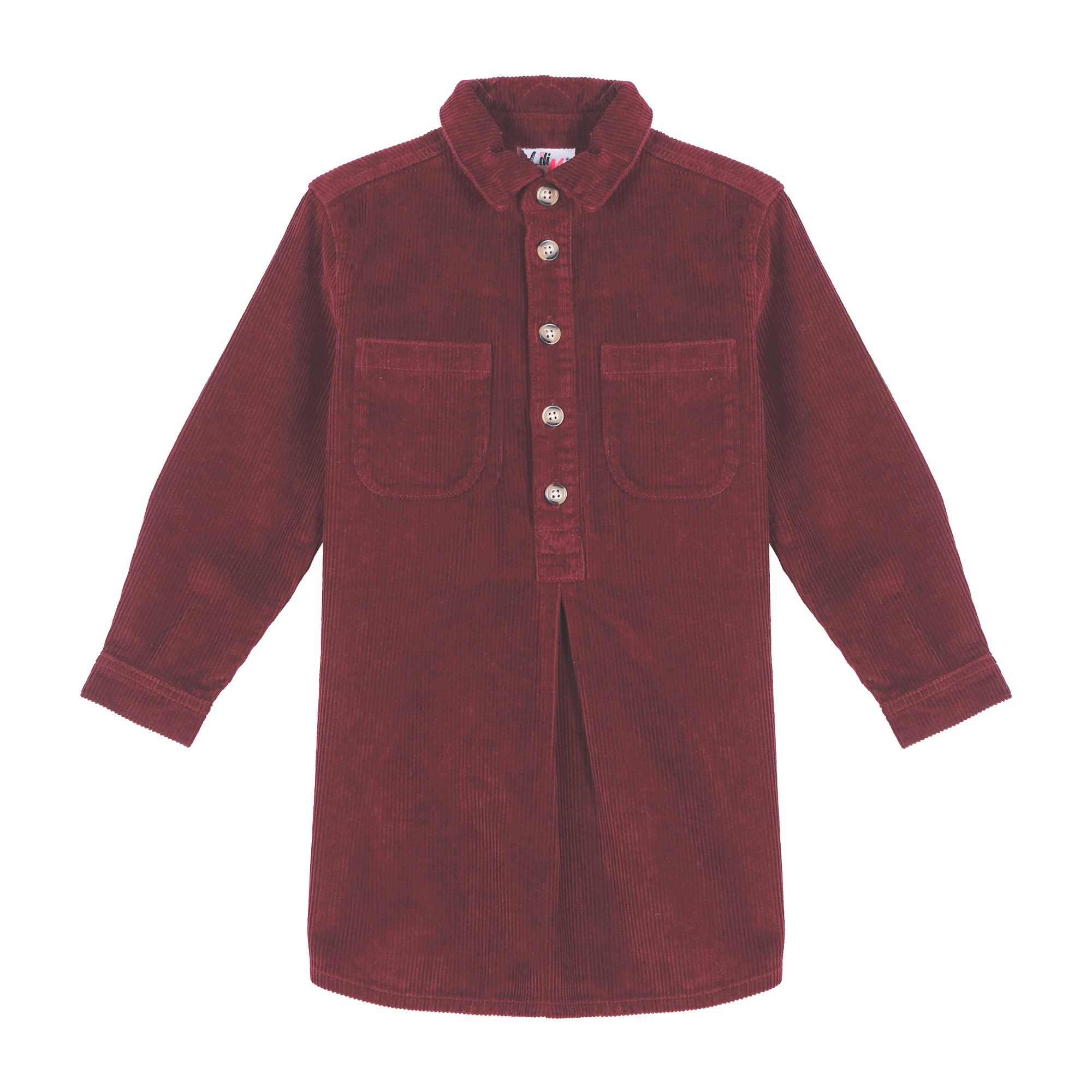 Robe chemise en velours 3/12 ans - Violet