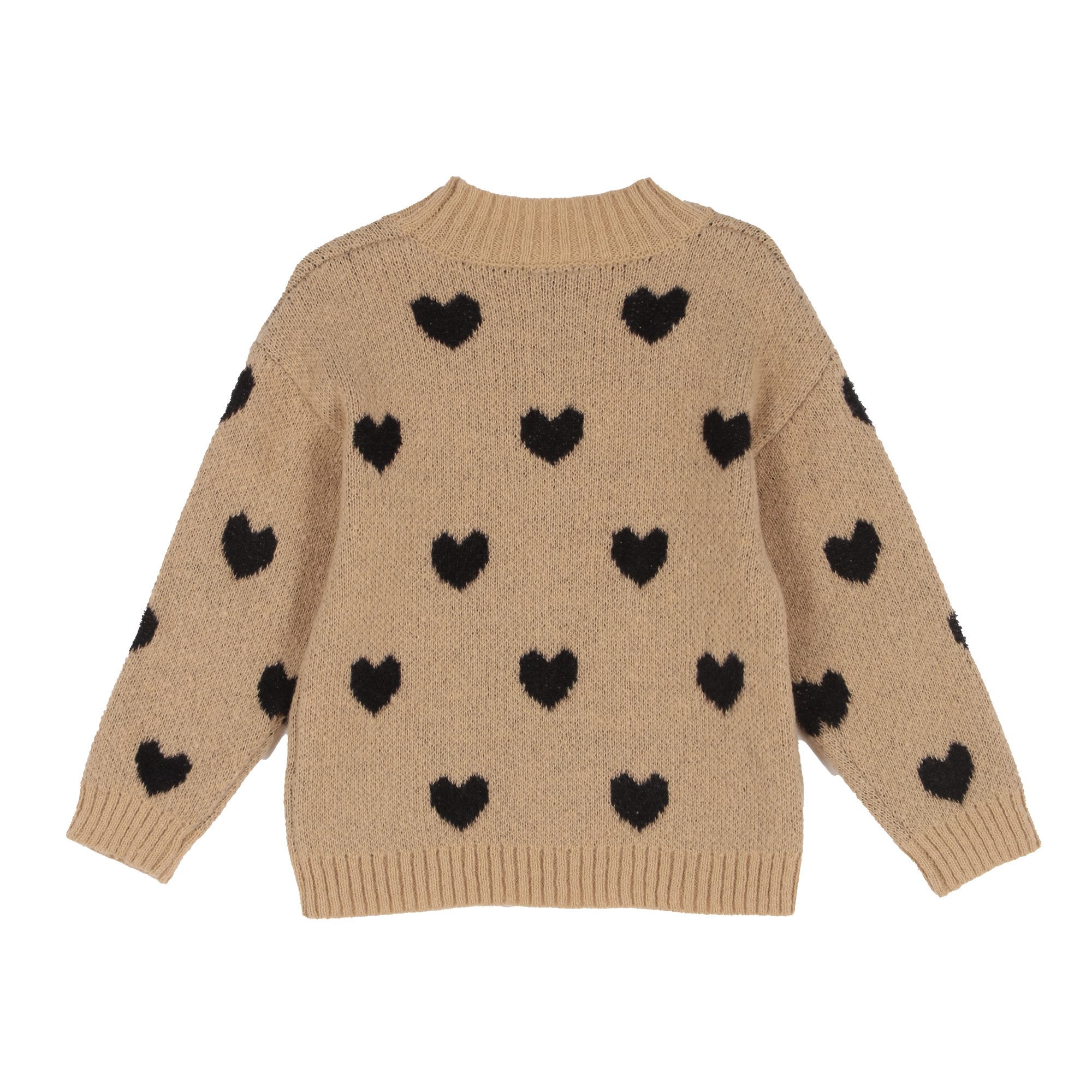 Pull col montant 3/12 ans - Beige