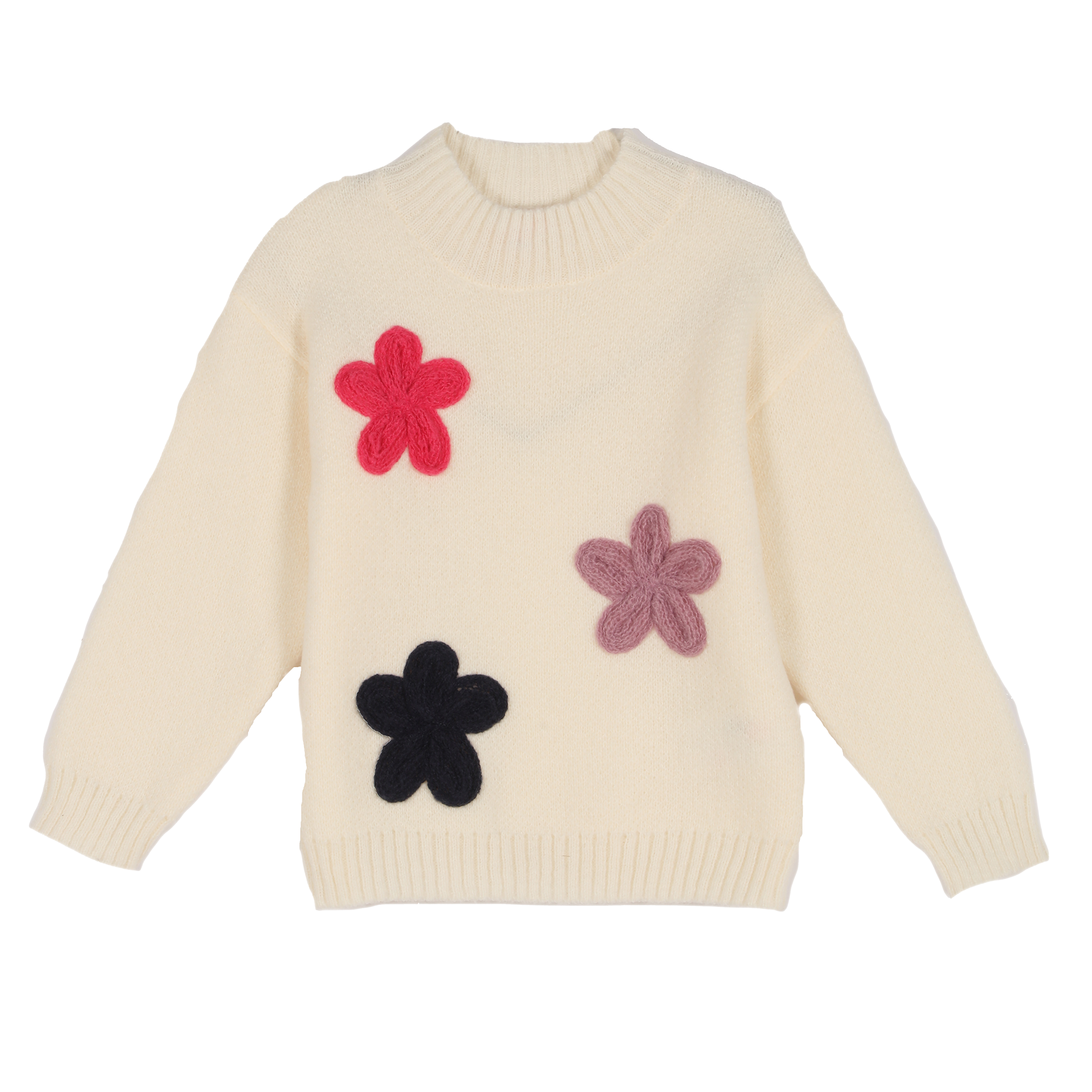 Pull col montant 3/12 ans - Blanc