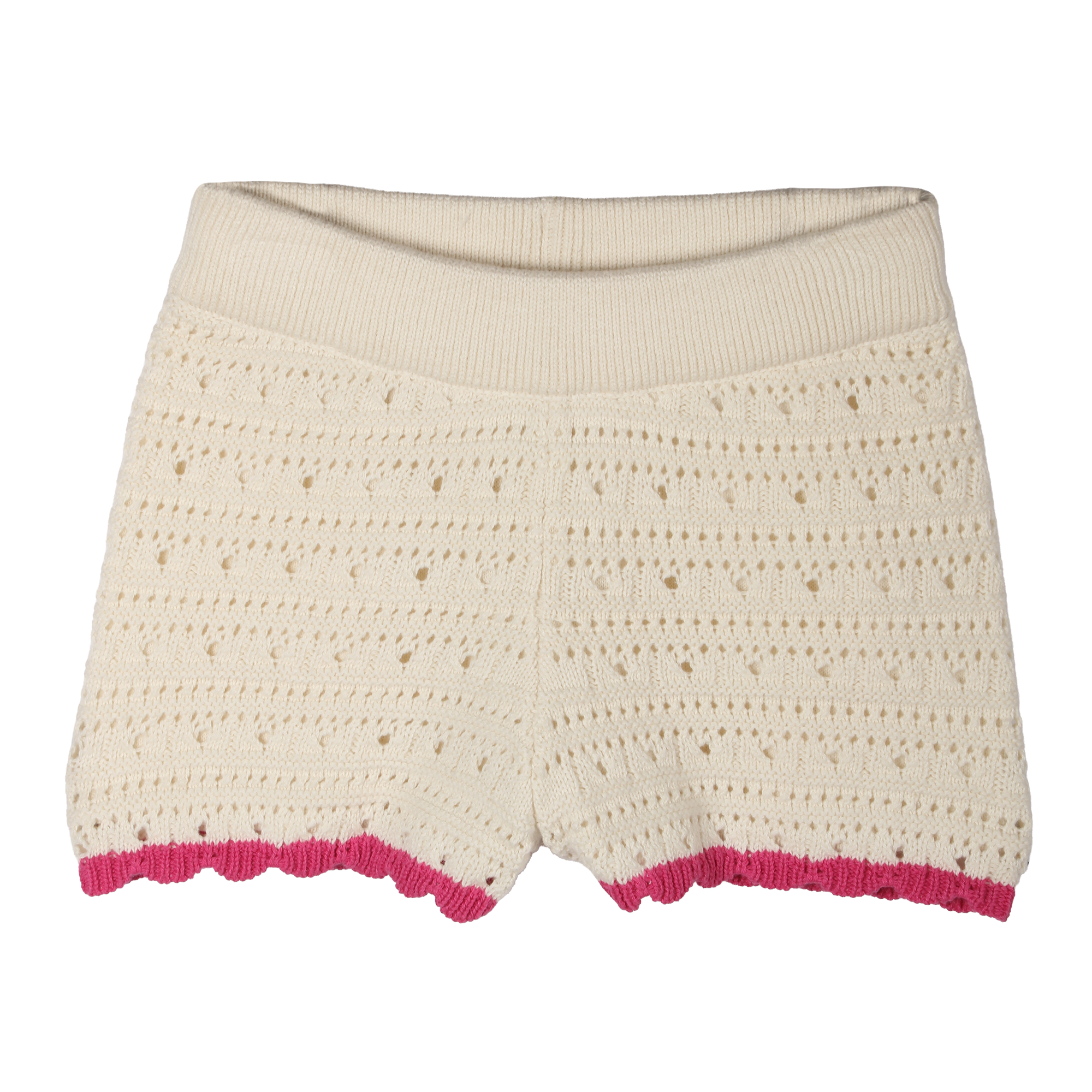 Short en crochet blanc