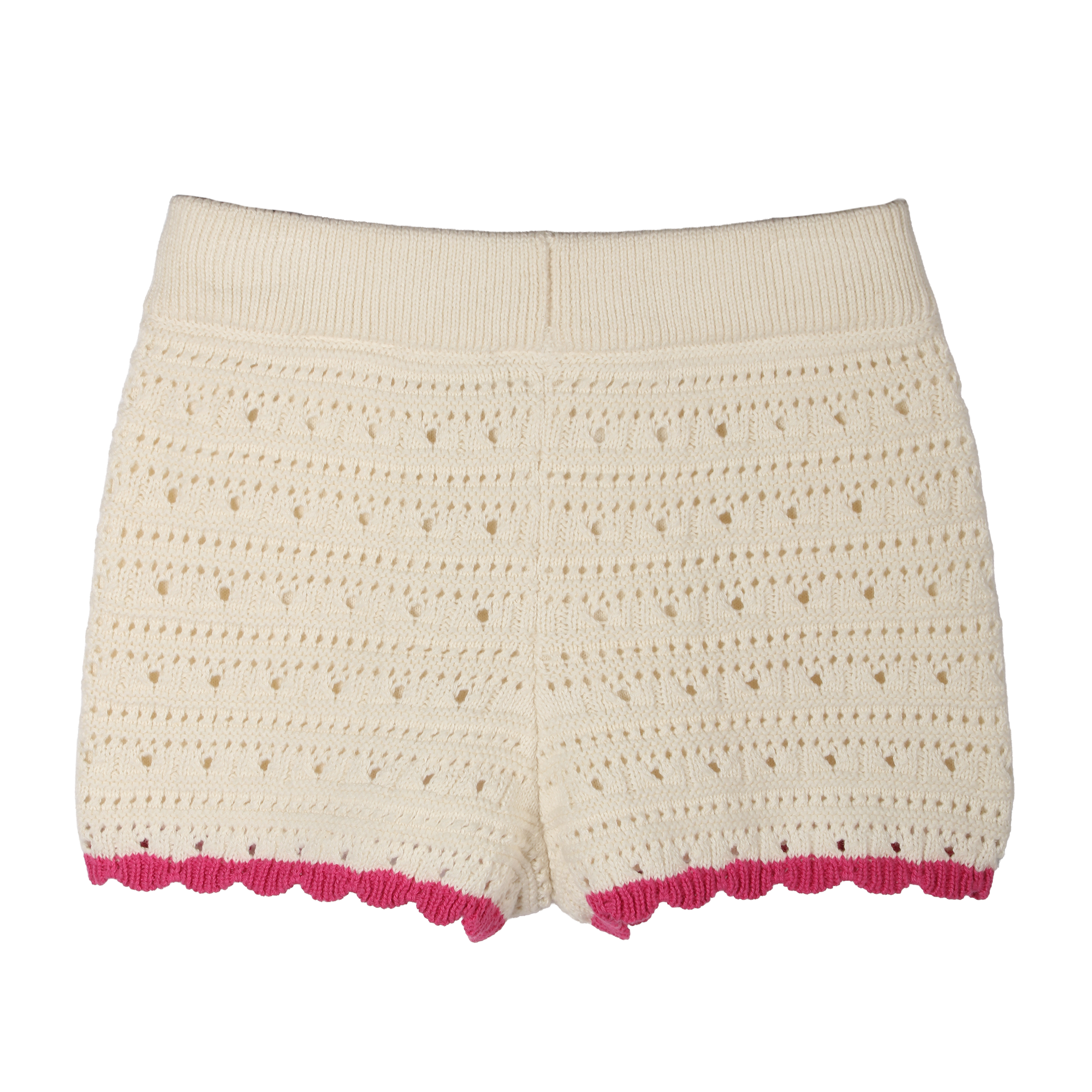 Short en crochet blanc