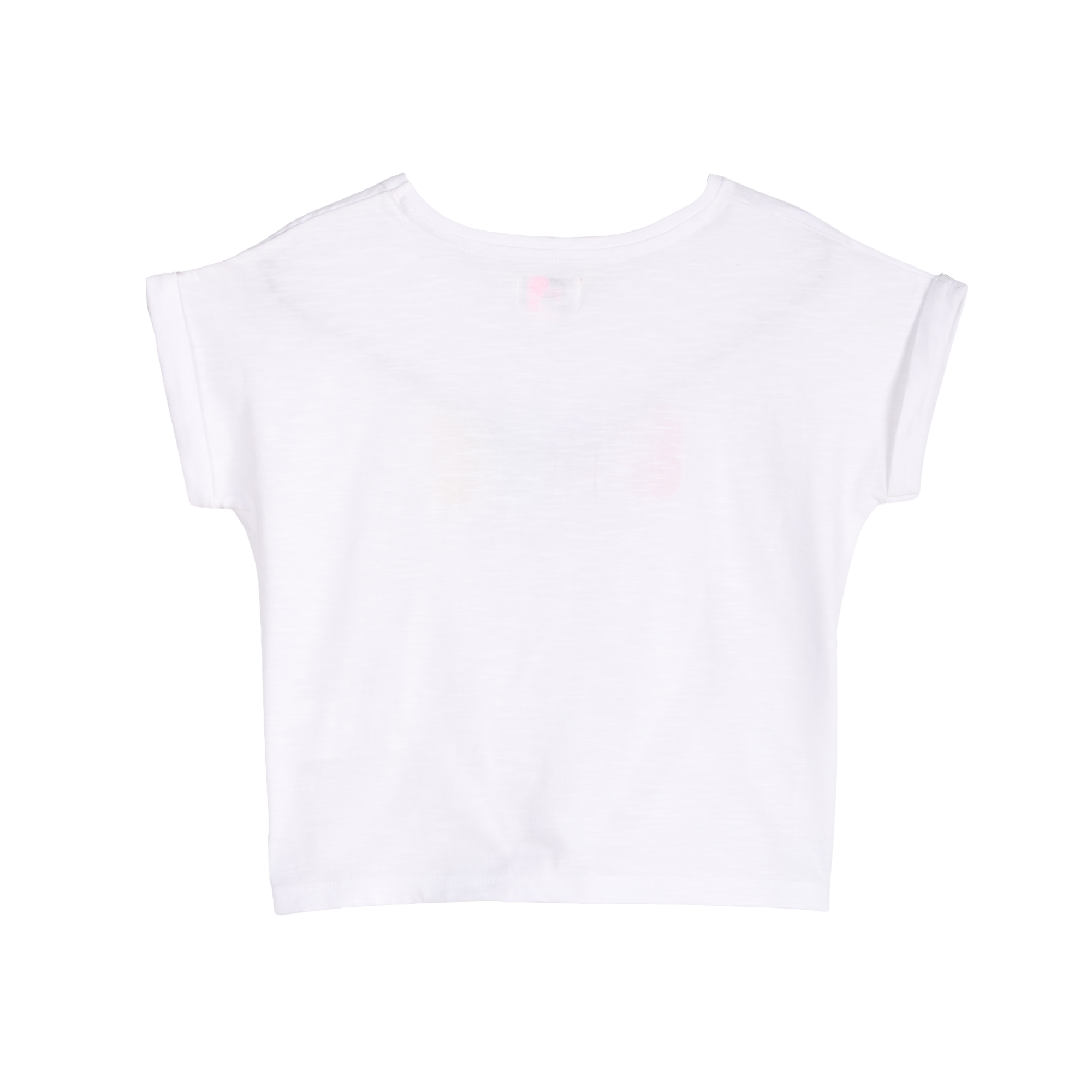 Tee shirt avec noeud et macramé - Blanc