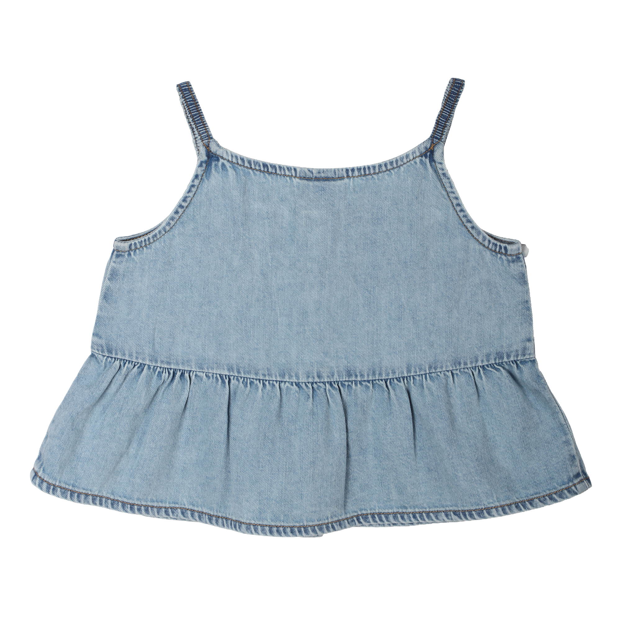 Top en jean bretelles fines - Bleu clair