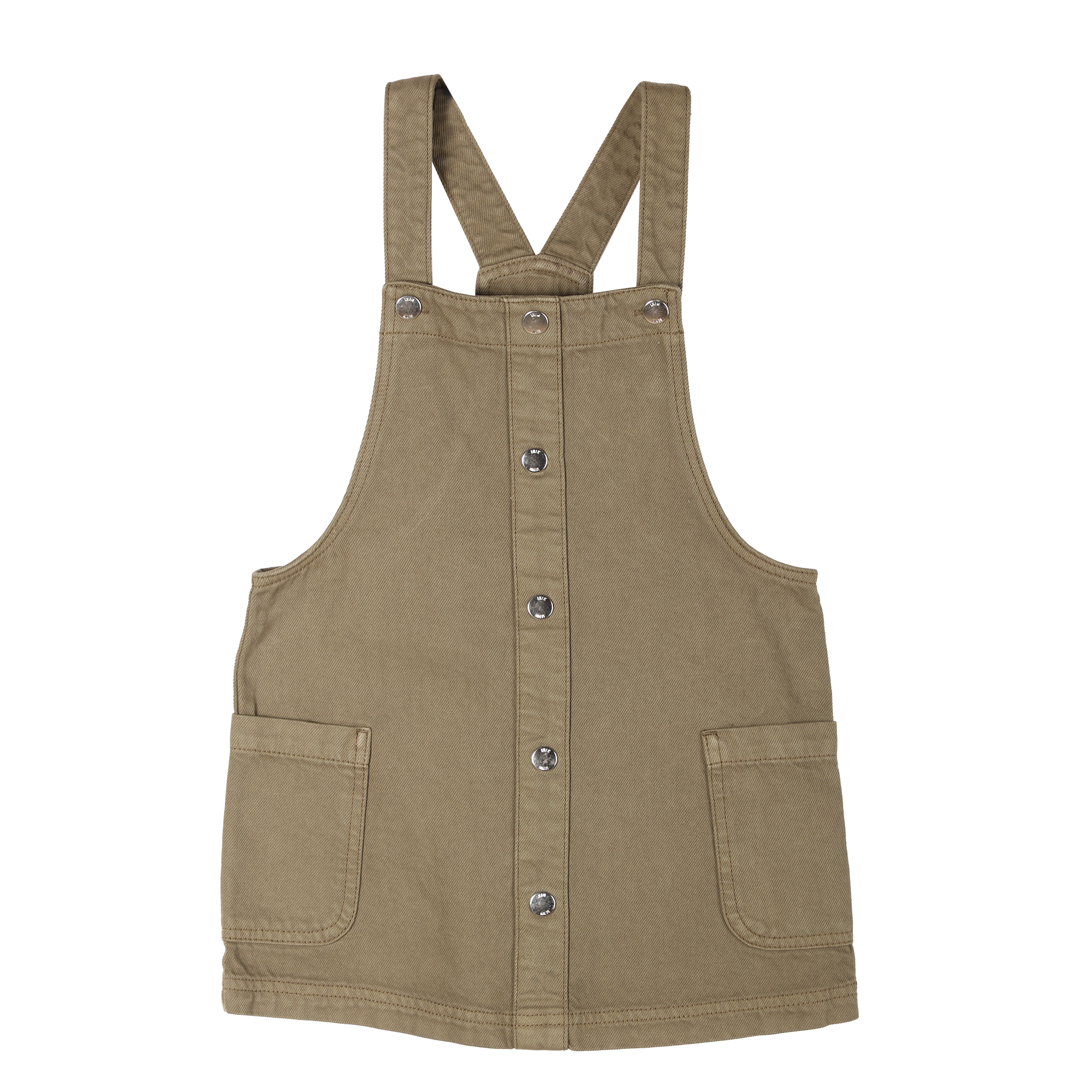 Robe salopette en jean - Kaki