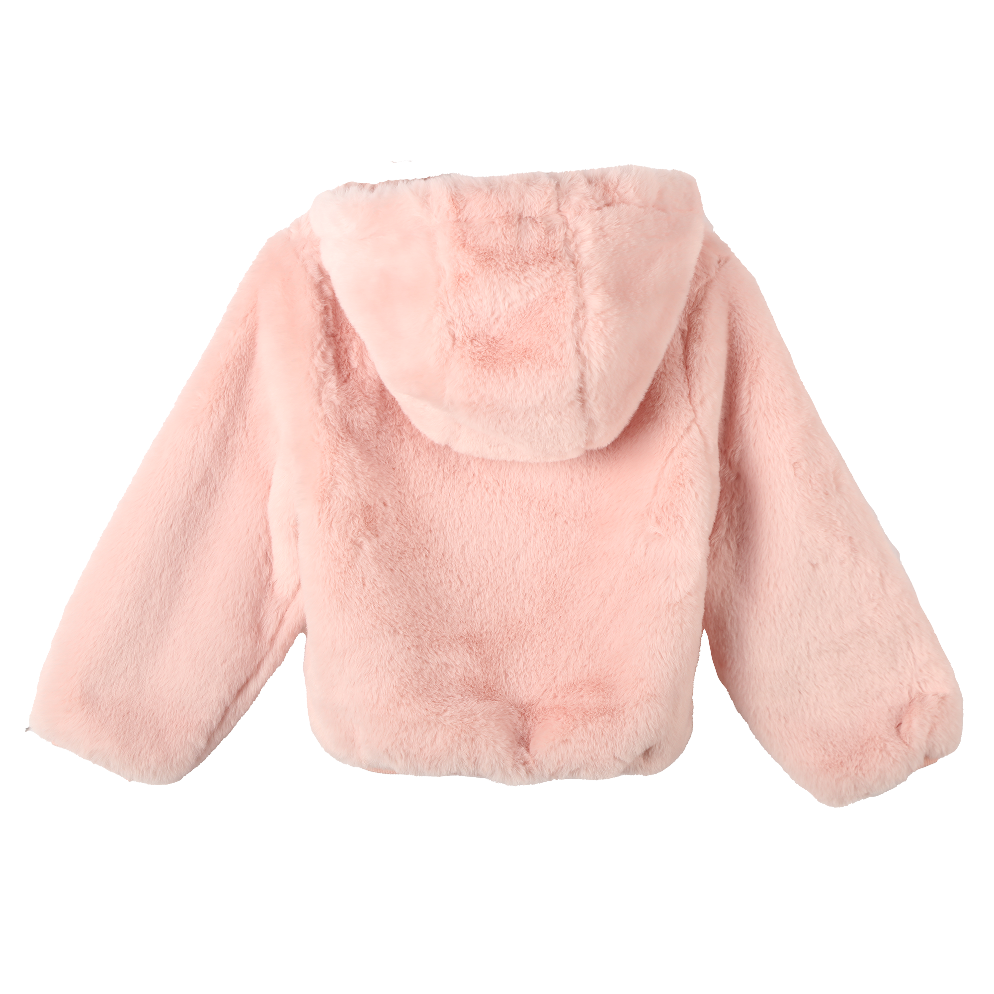 Veste à capuche en fausse fourrure - Rose