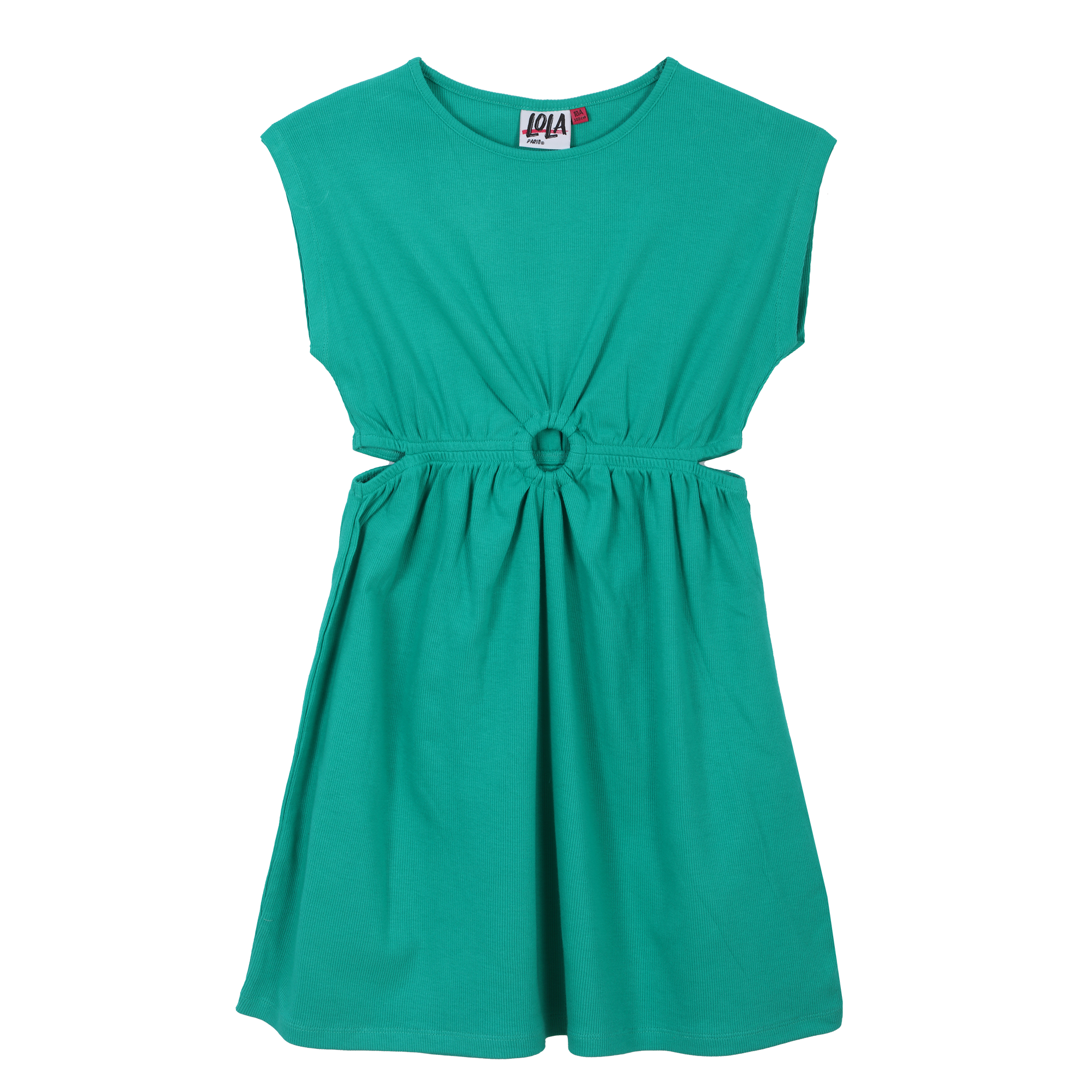 Robe côtelée 7/10 ans - Vert