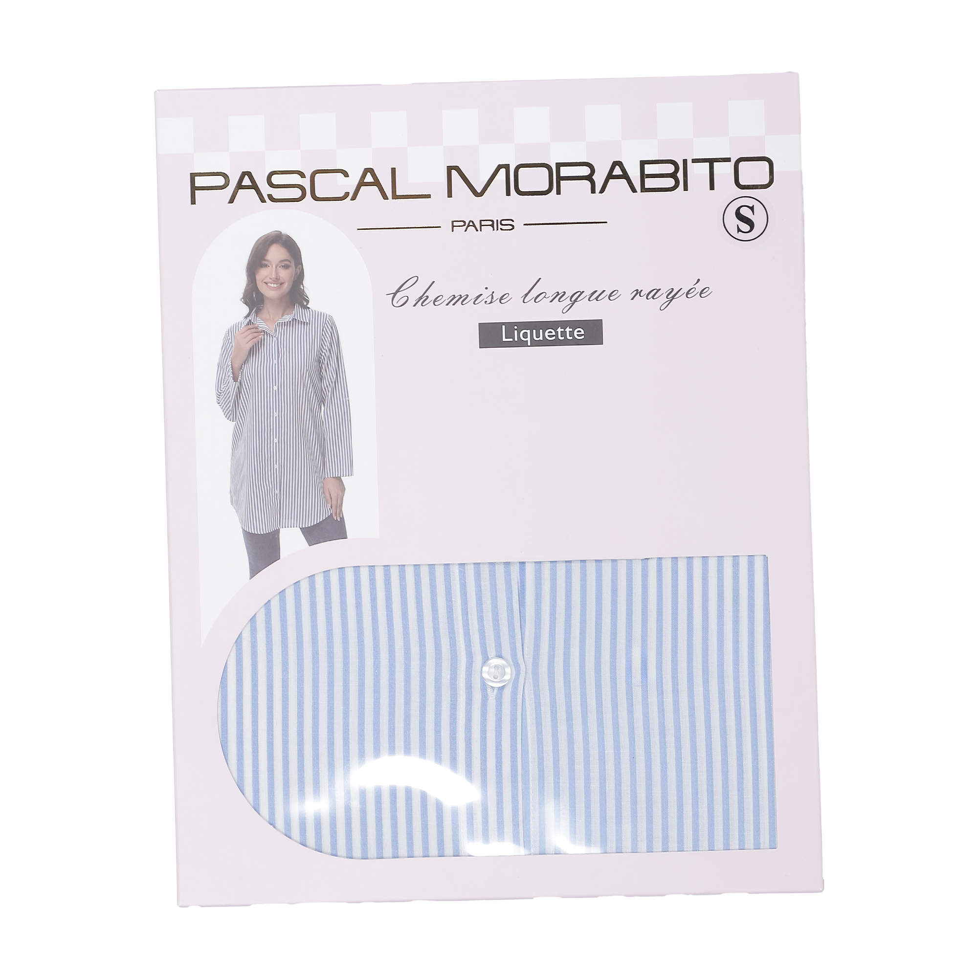 Chemise longue rayée