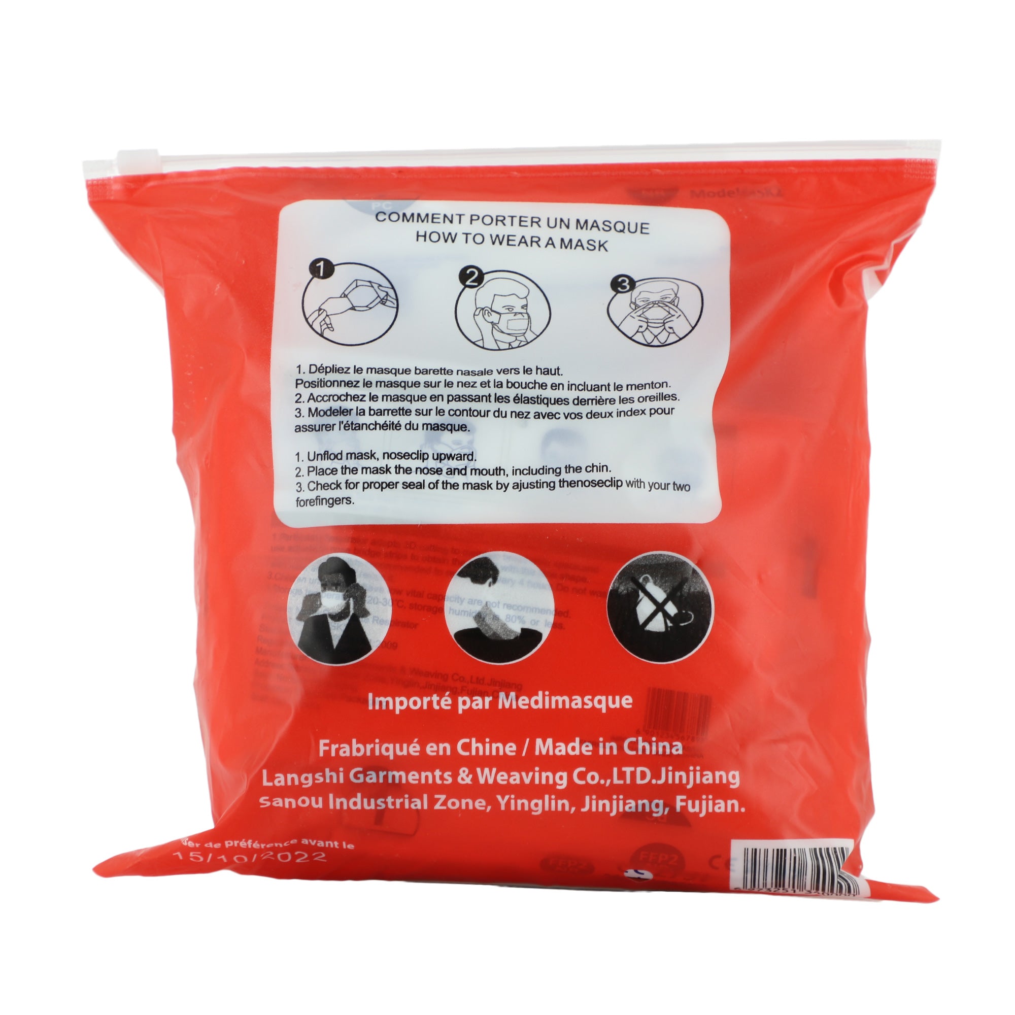 Sachet de 20 masques FFP2