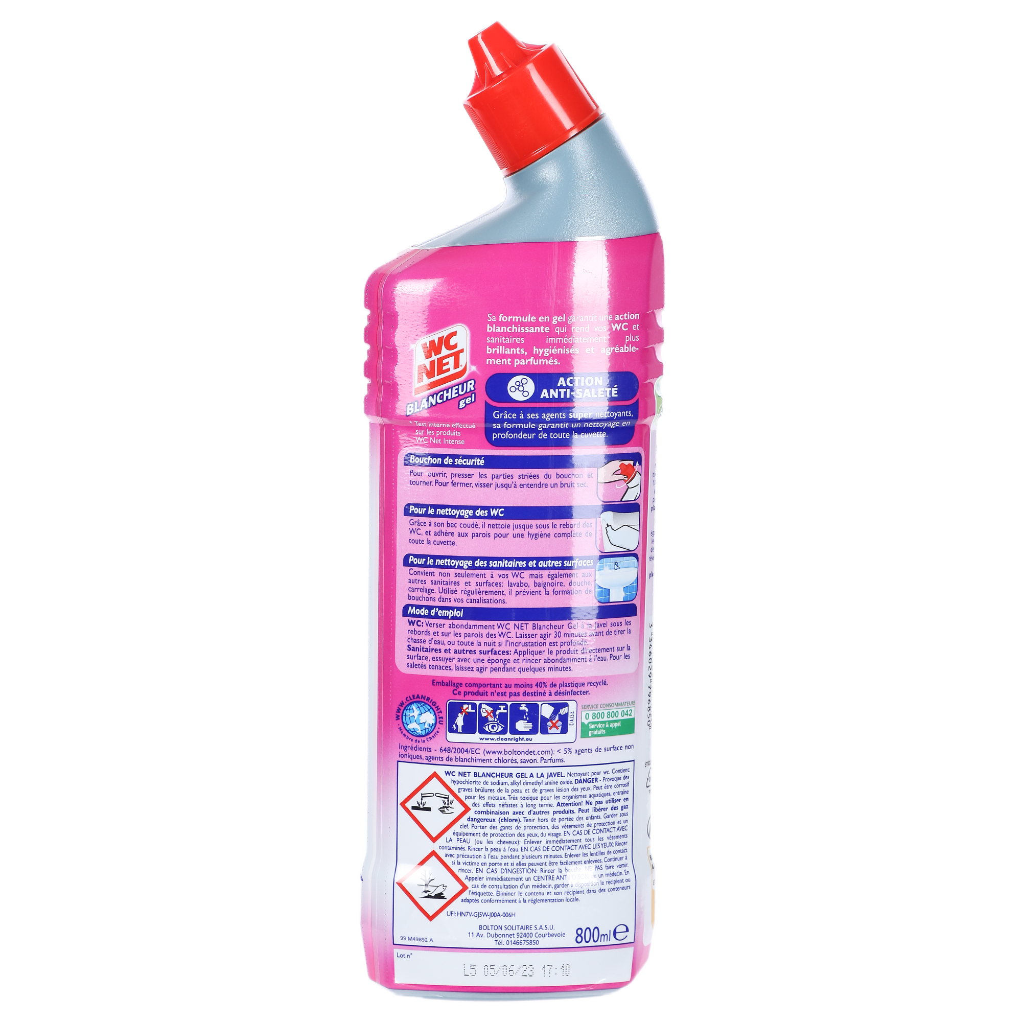 Gel WC blancheur à la javel