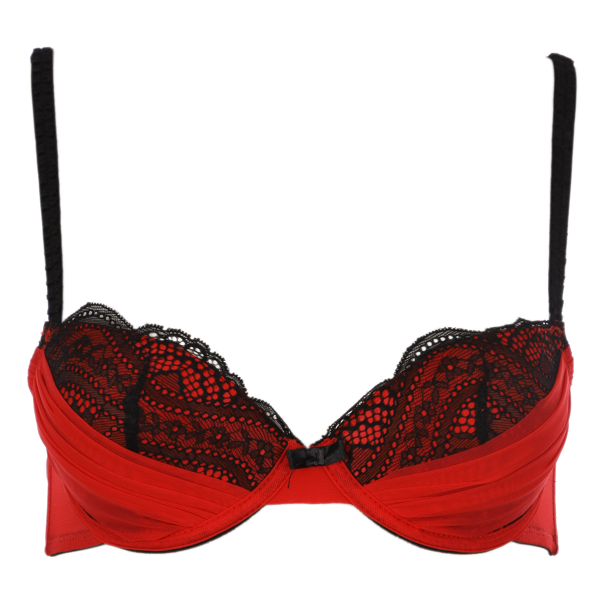 Soutien gorge rouge et noir