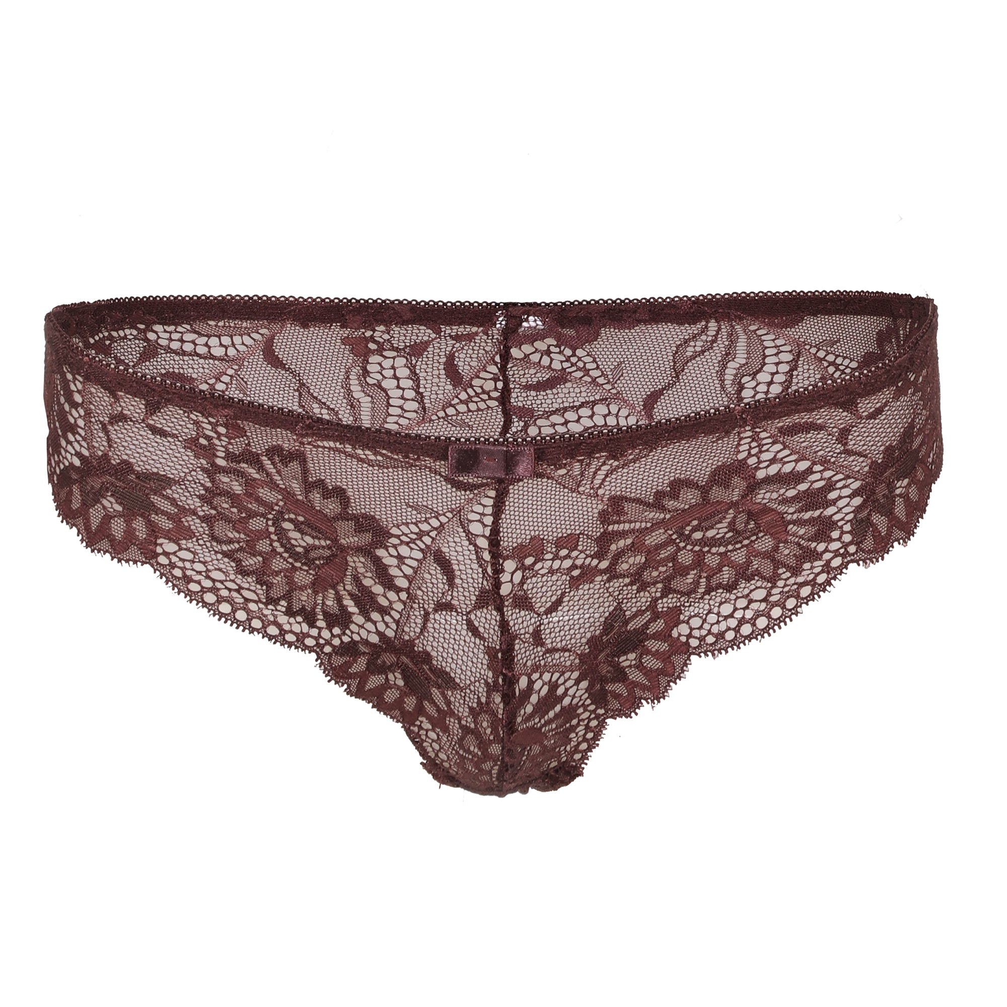 Slip en dentelle prune