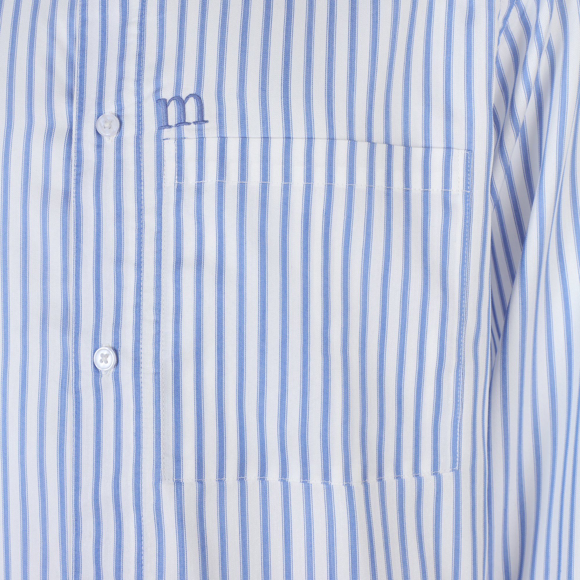 Chemise à rayures  - Blanc