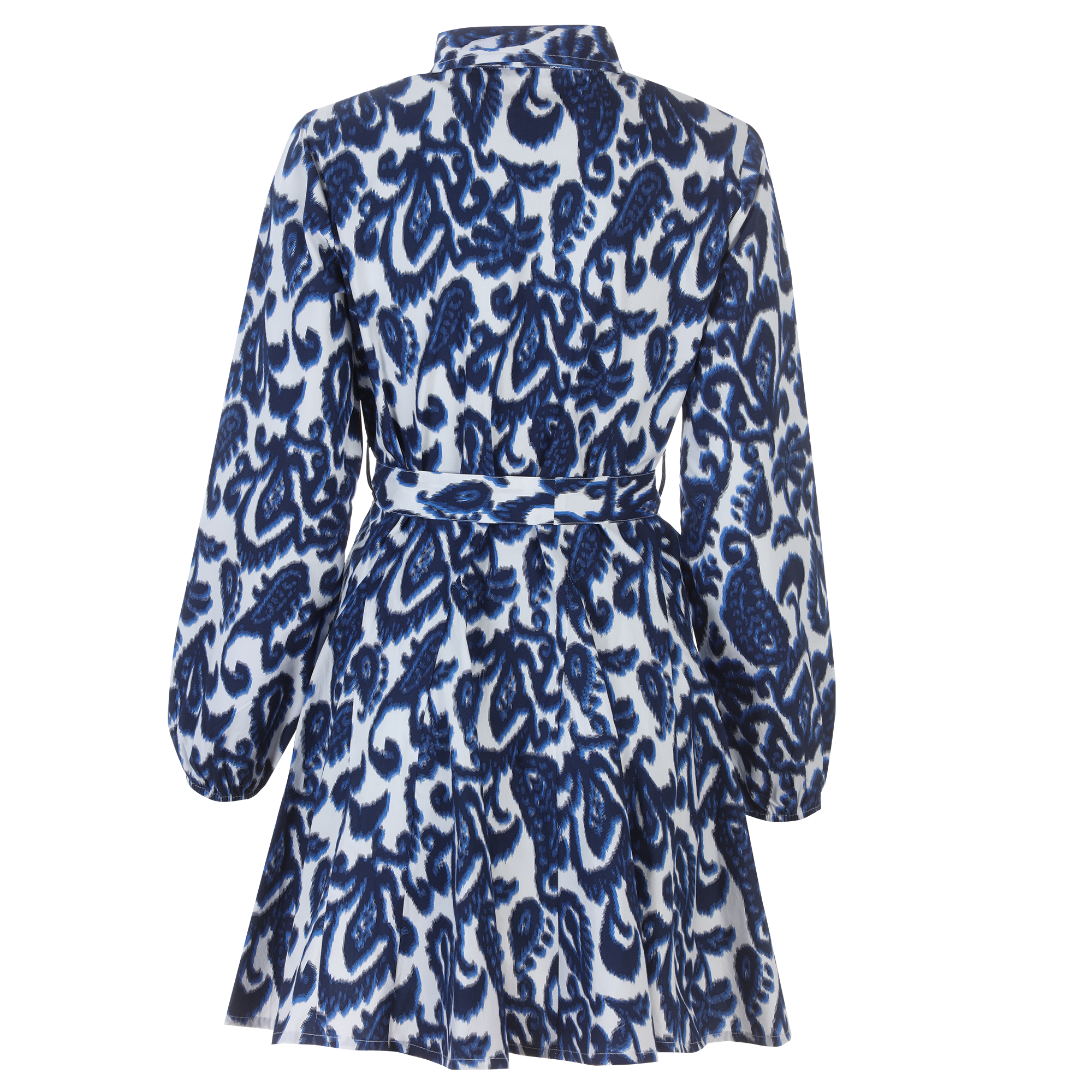 Robe courte à ceinture  - Blanc