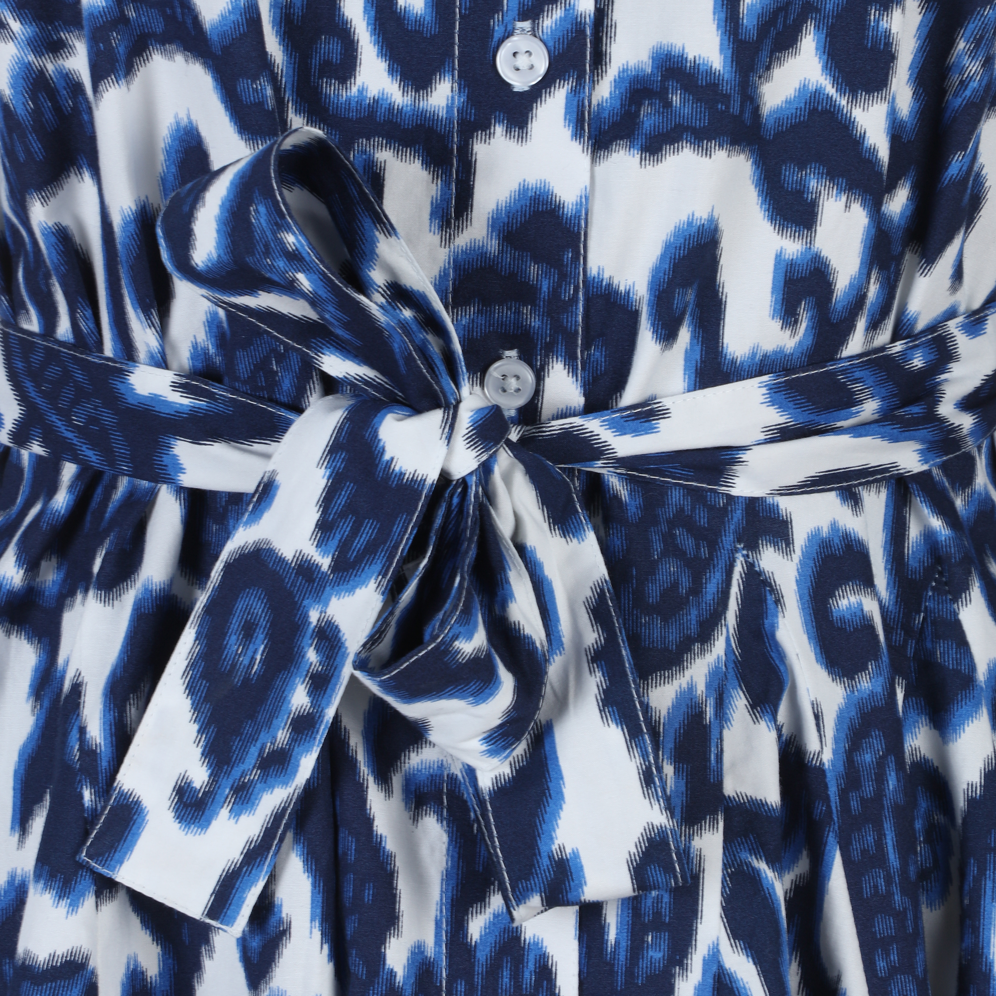 Robe courte à ceinture  - Blanc