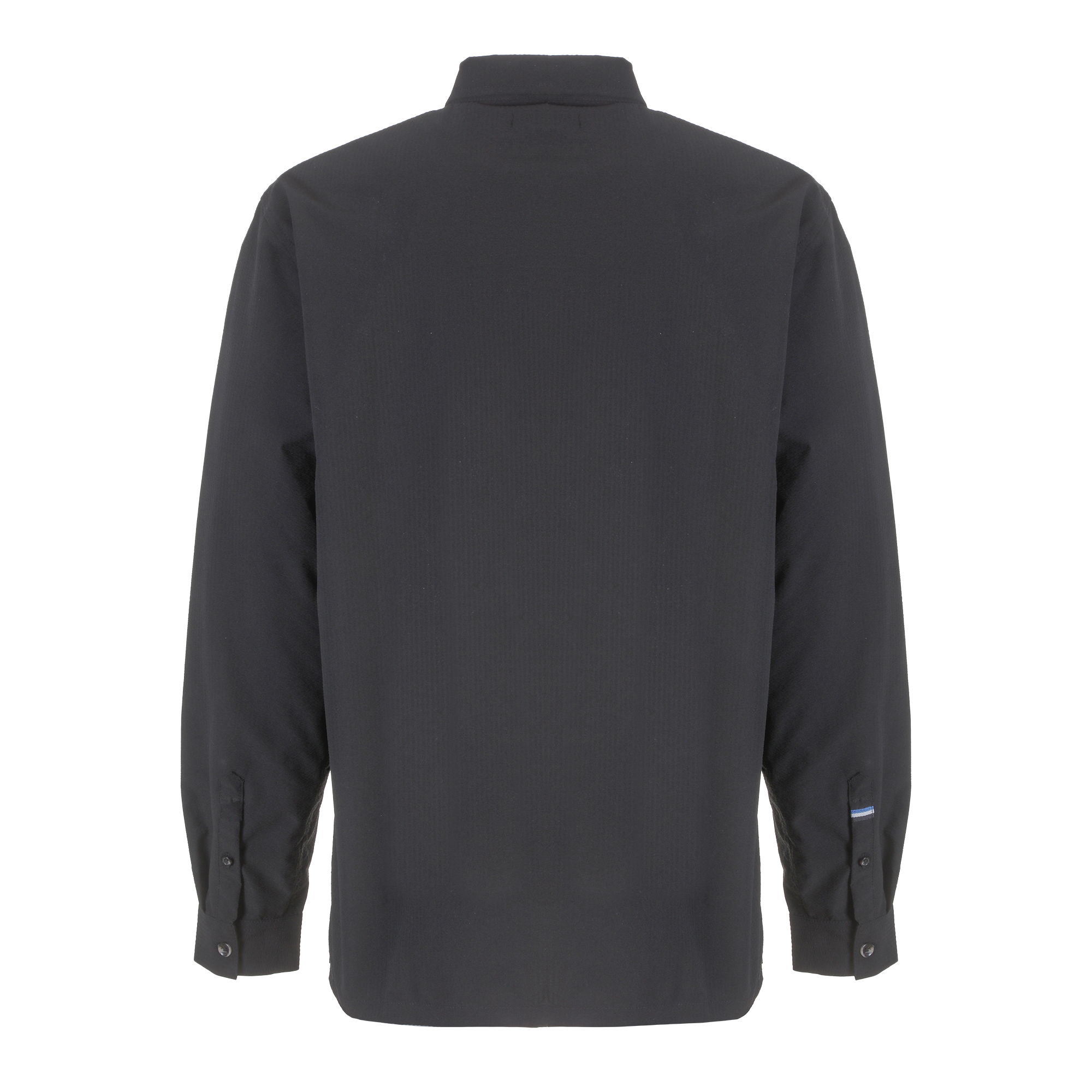 Chemise manches longues seersucker - Noir