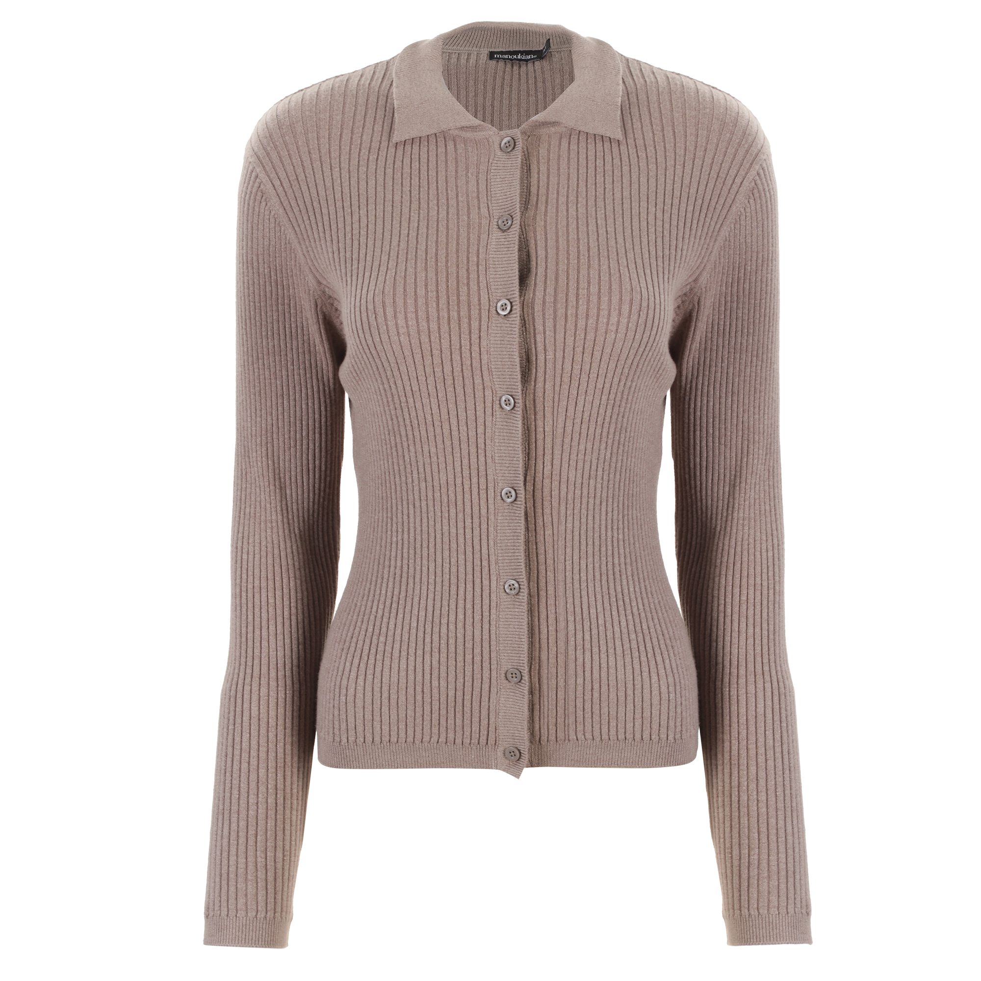 Cardigan col polo  - Beige