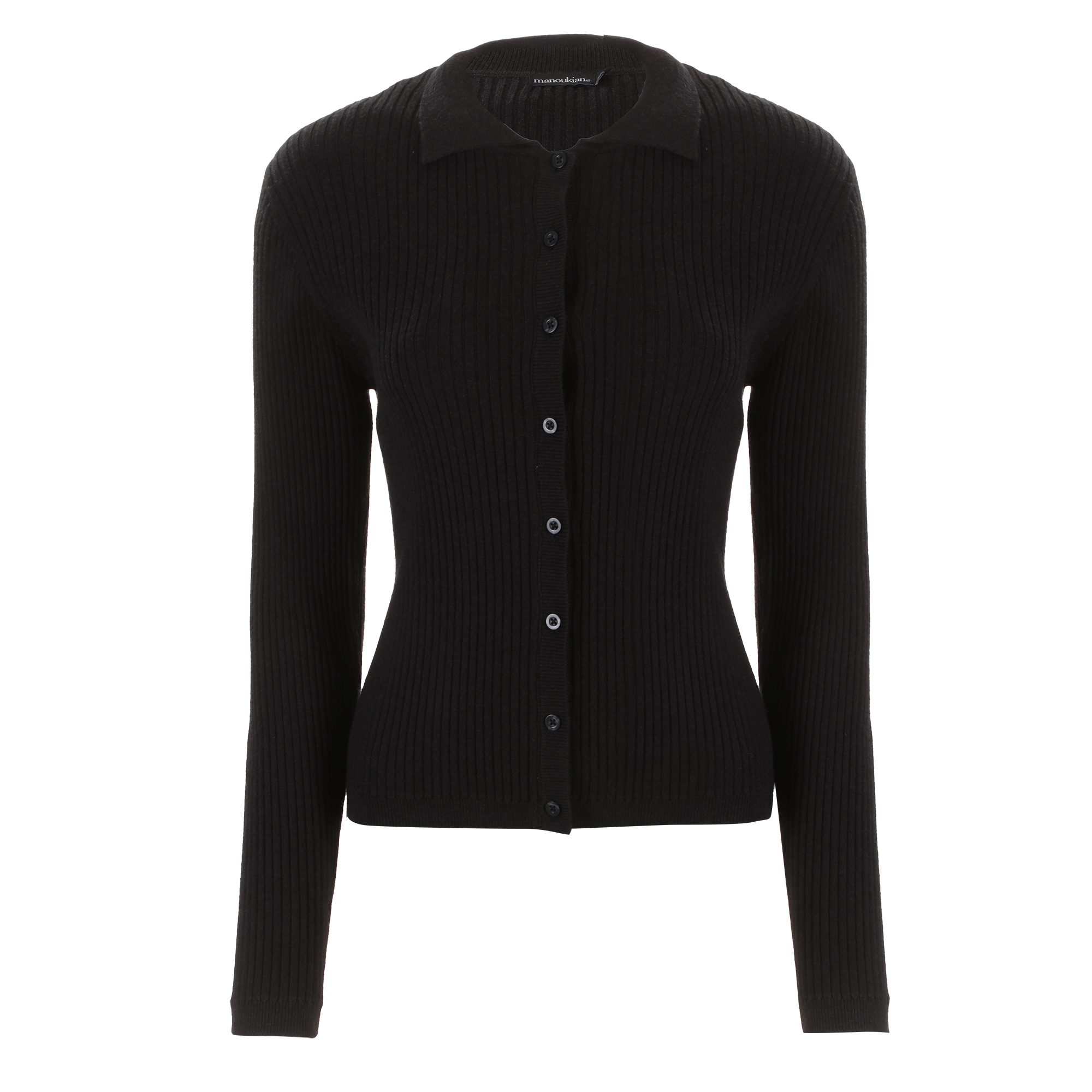 Cardigan col polo  - Gris