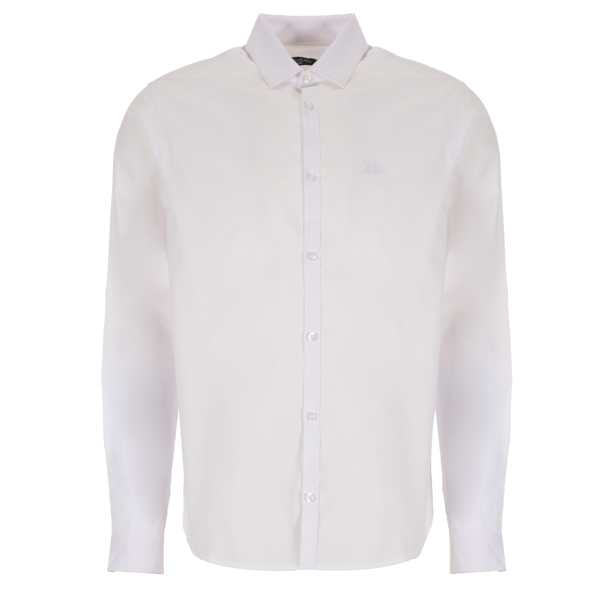 Chemise slim fit stretch  - Blanc