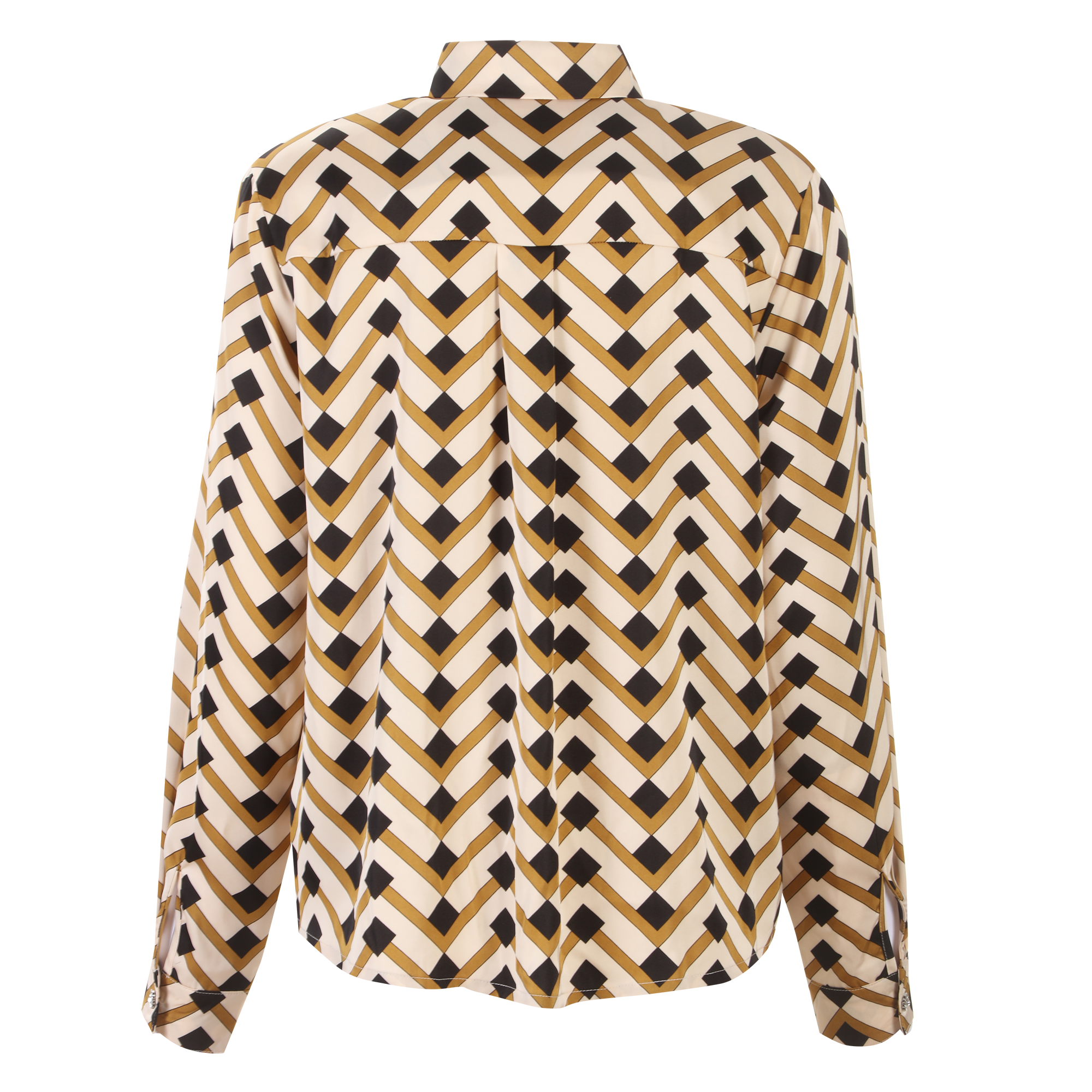 Chemise manches longues imrpimée - Jaune