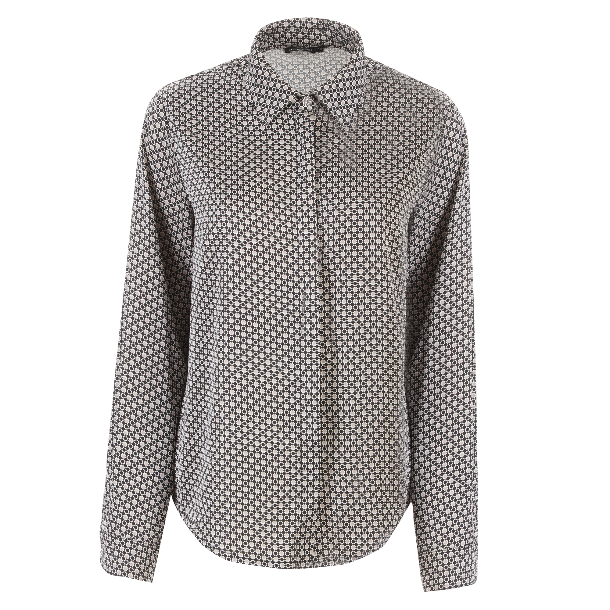Chemise manches longues imrpimée - Noir
