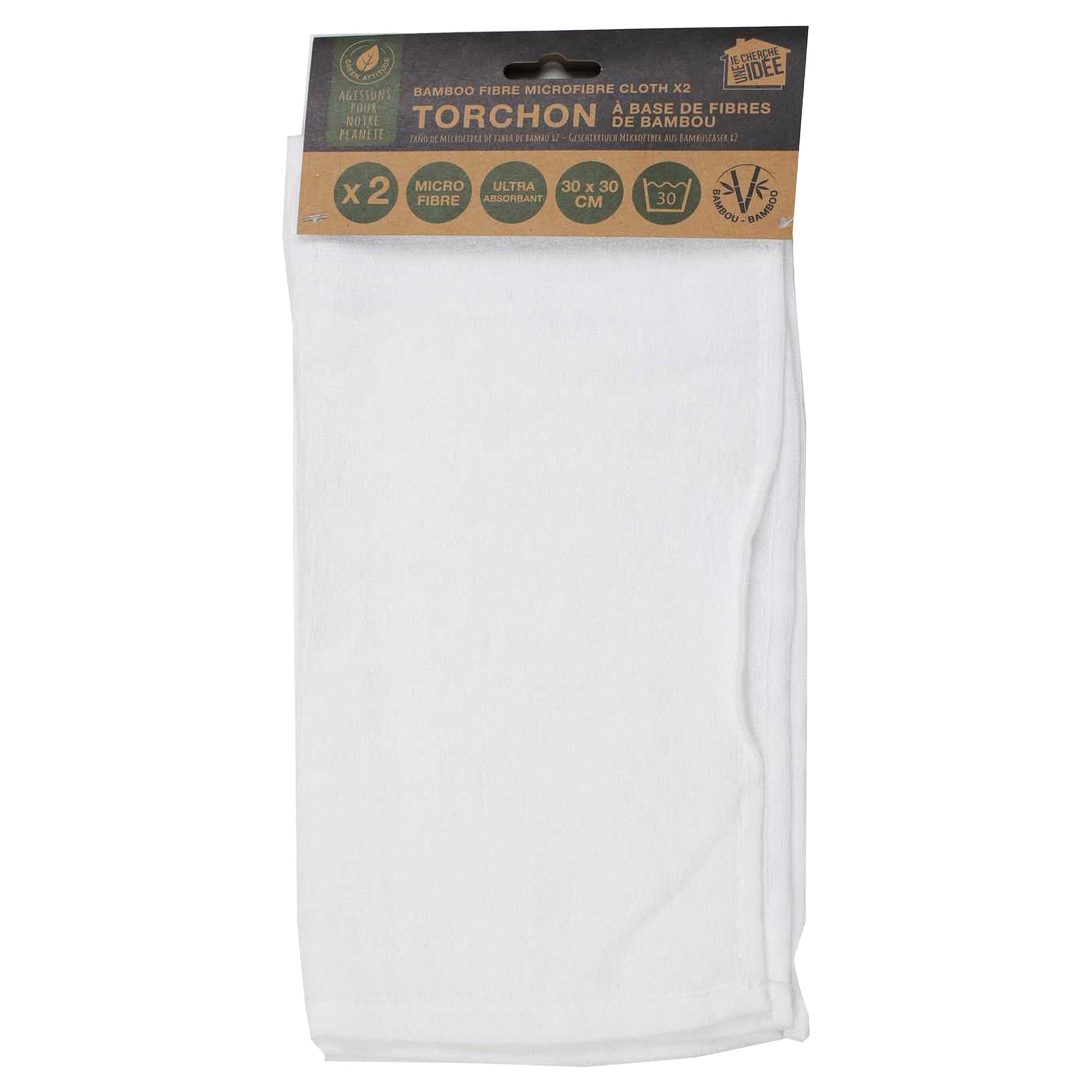 2 chiffons en fibre de bambou