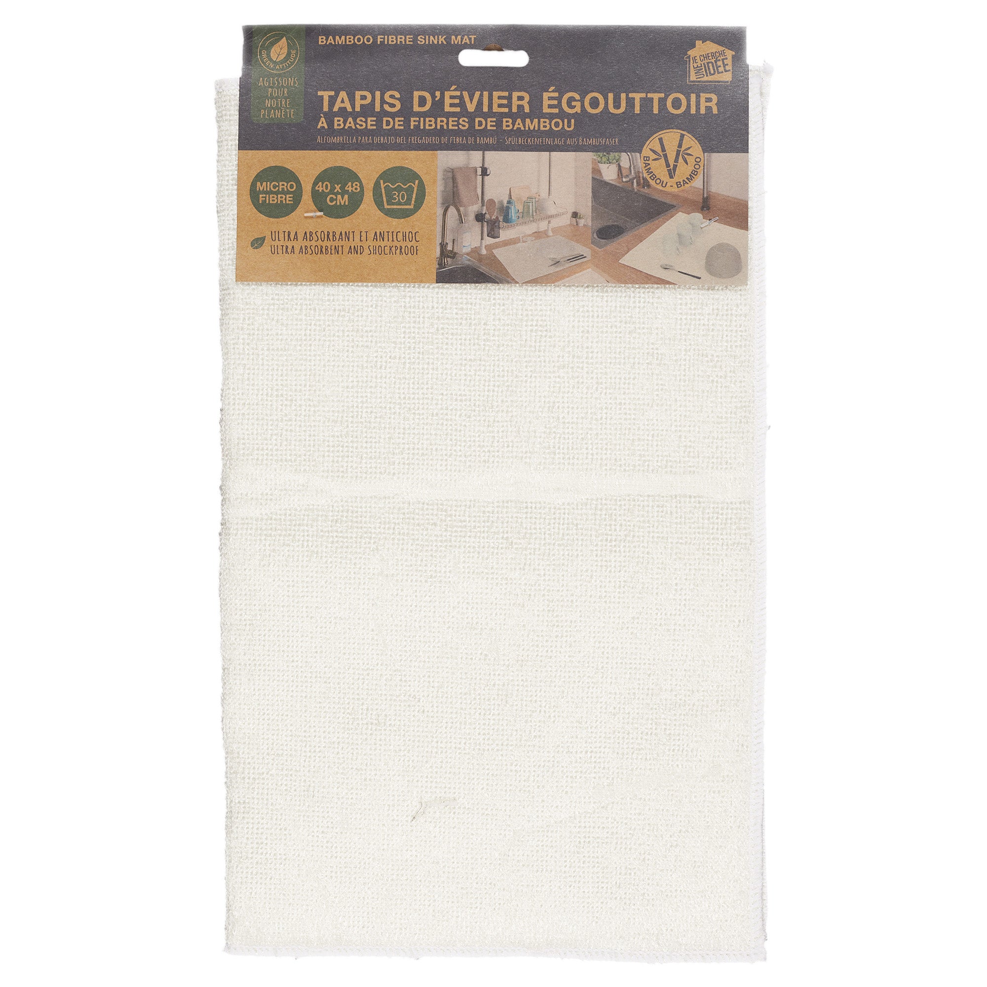 Tapis d'évier égouttoir 40x48 cm